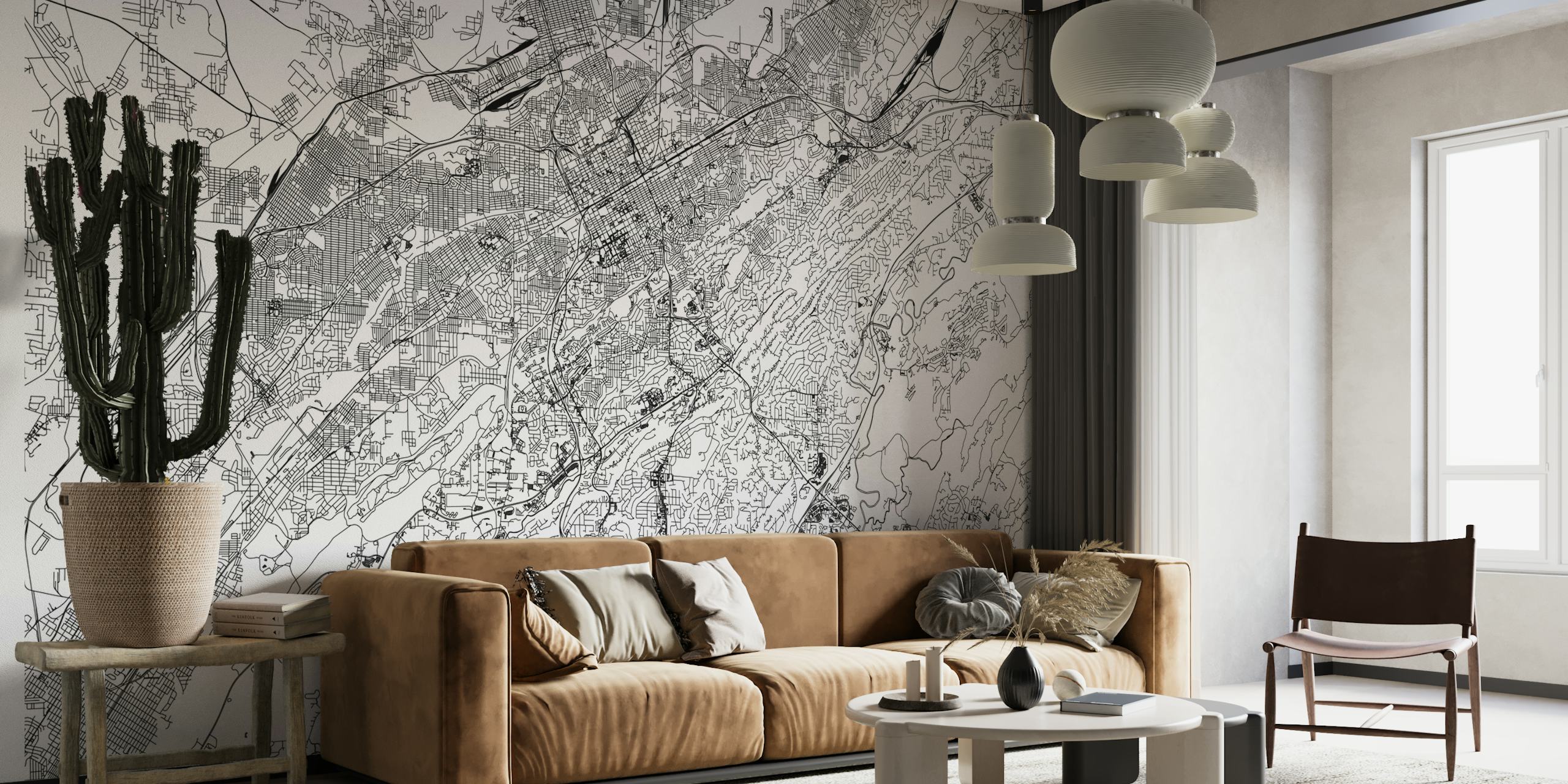 Historical Birmingham map wallpaper mural - An eco-friendly home and office decoration