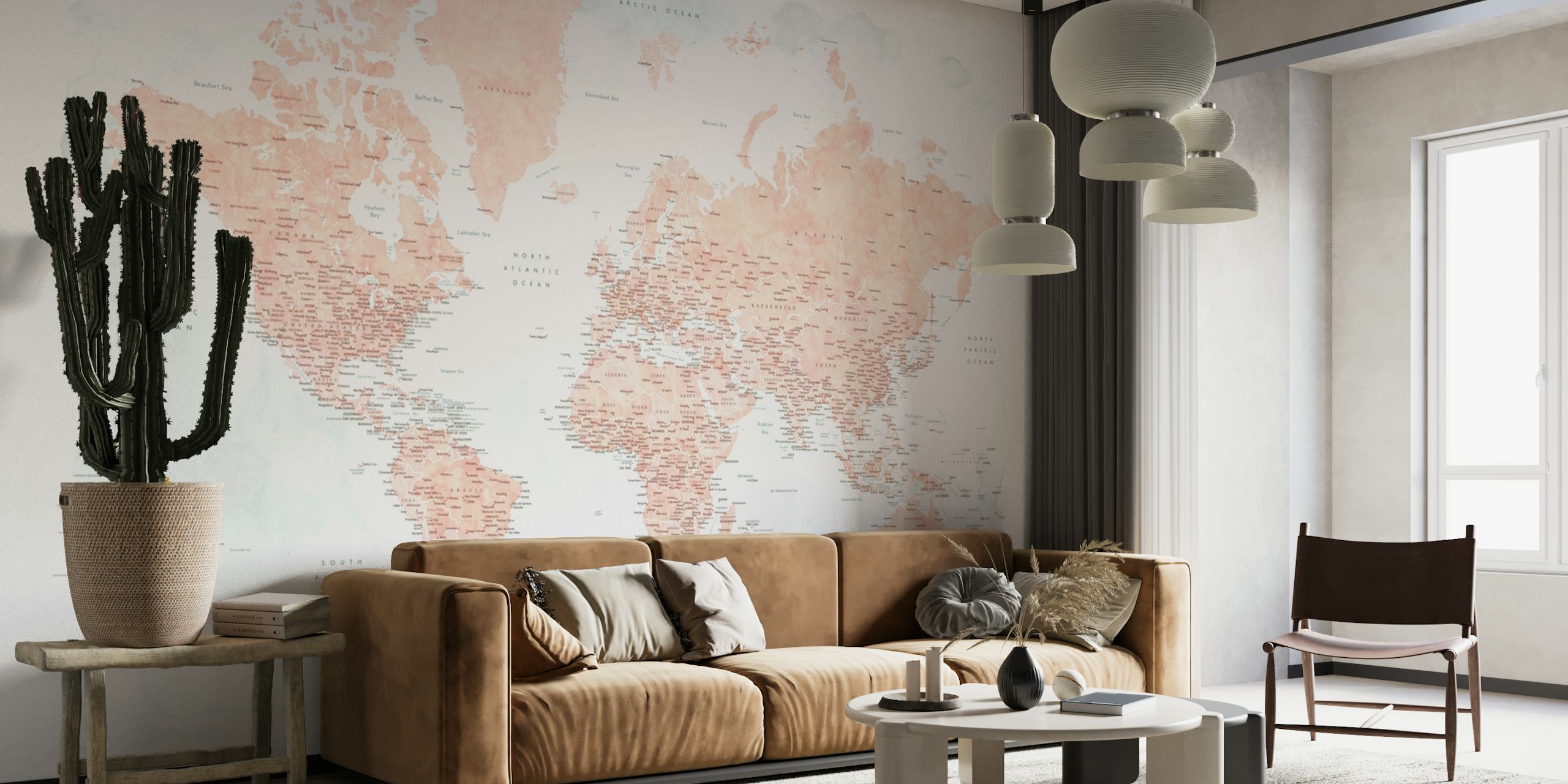 Detailed world map Lynnette wallpaper