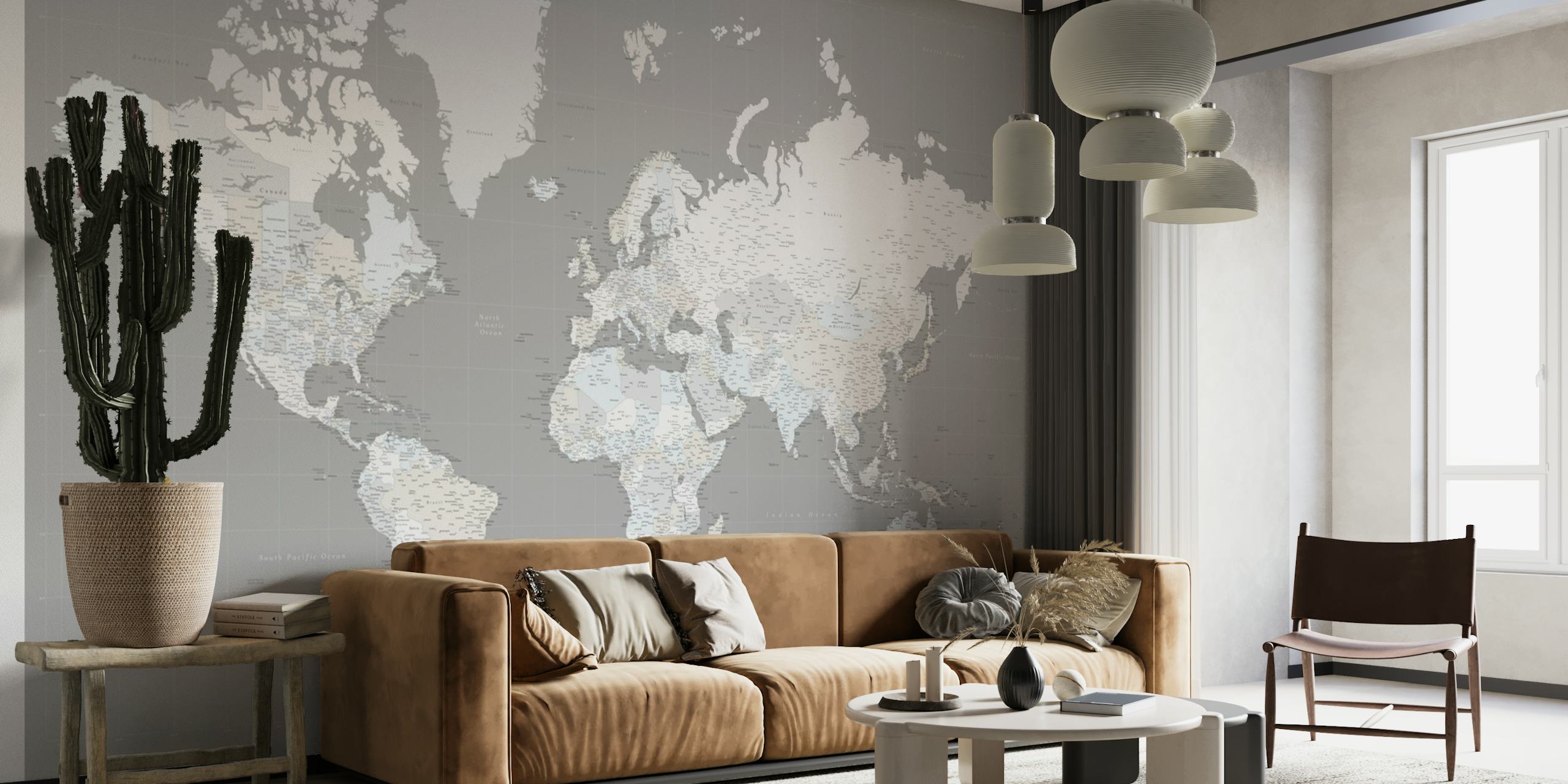 High detail world map Hugh wallpaper