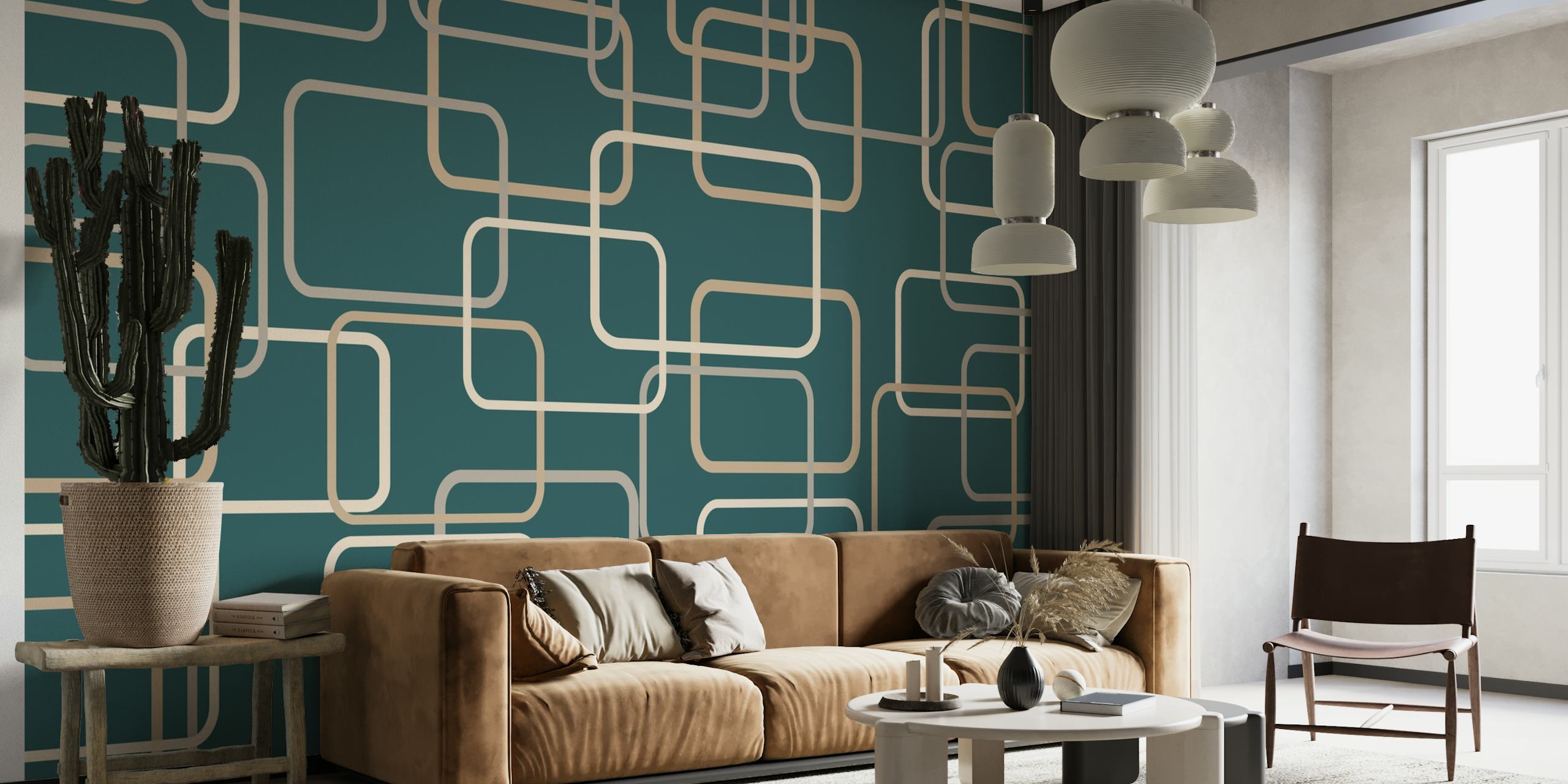 Midcentury Teal tapety