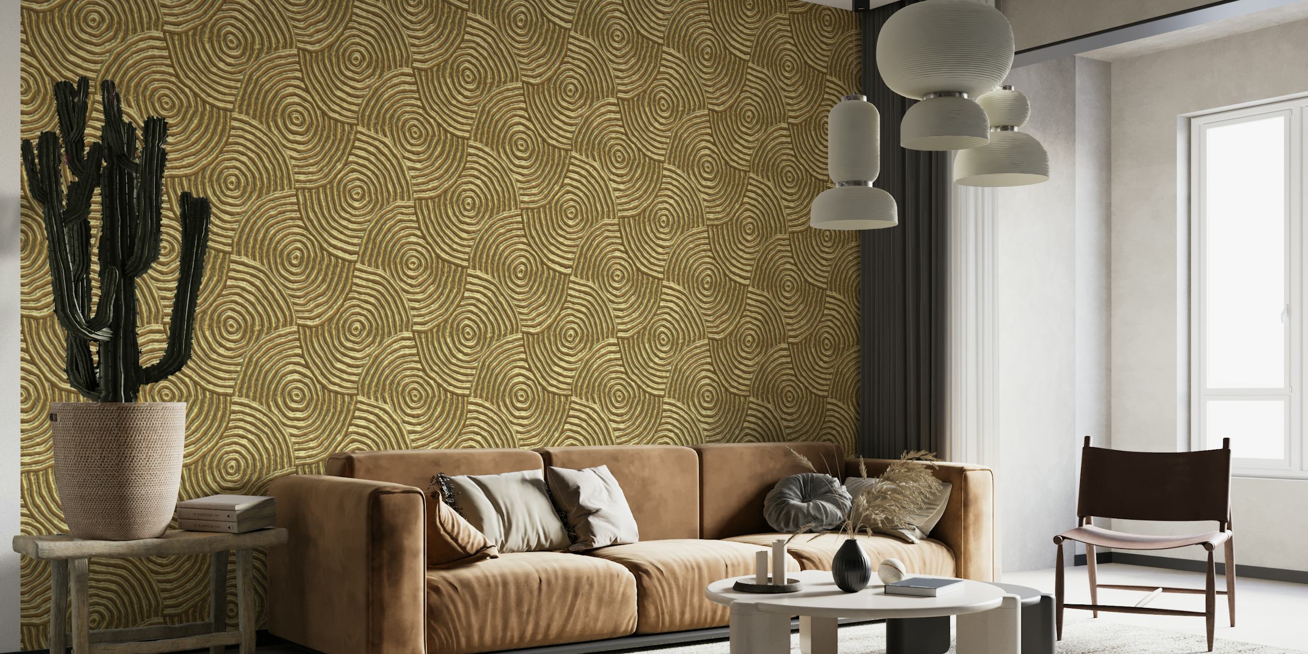 Golden Glamour Texture papel de parede