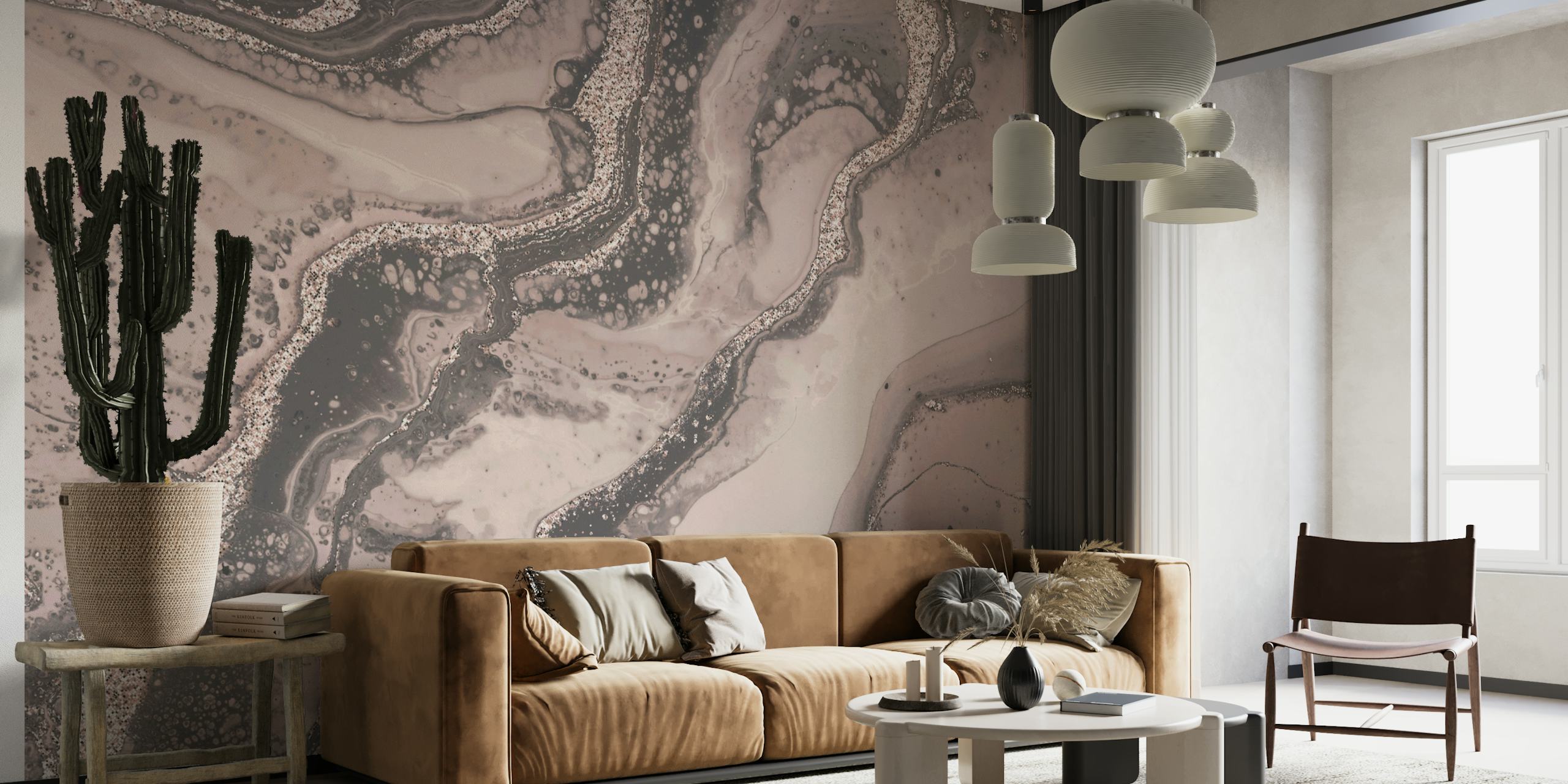 Rose Gold Modern Marble ταπετσαρία