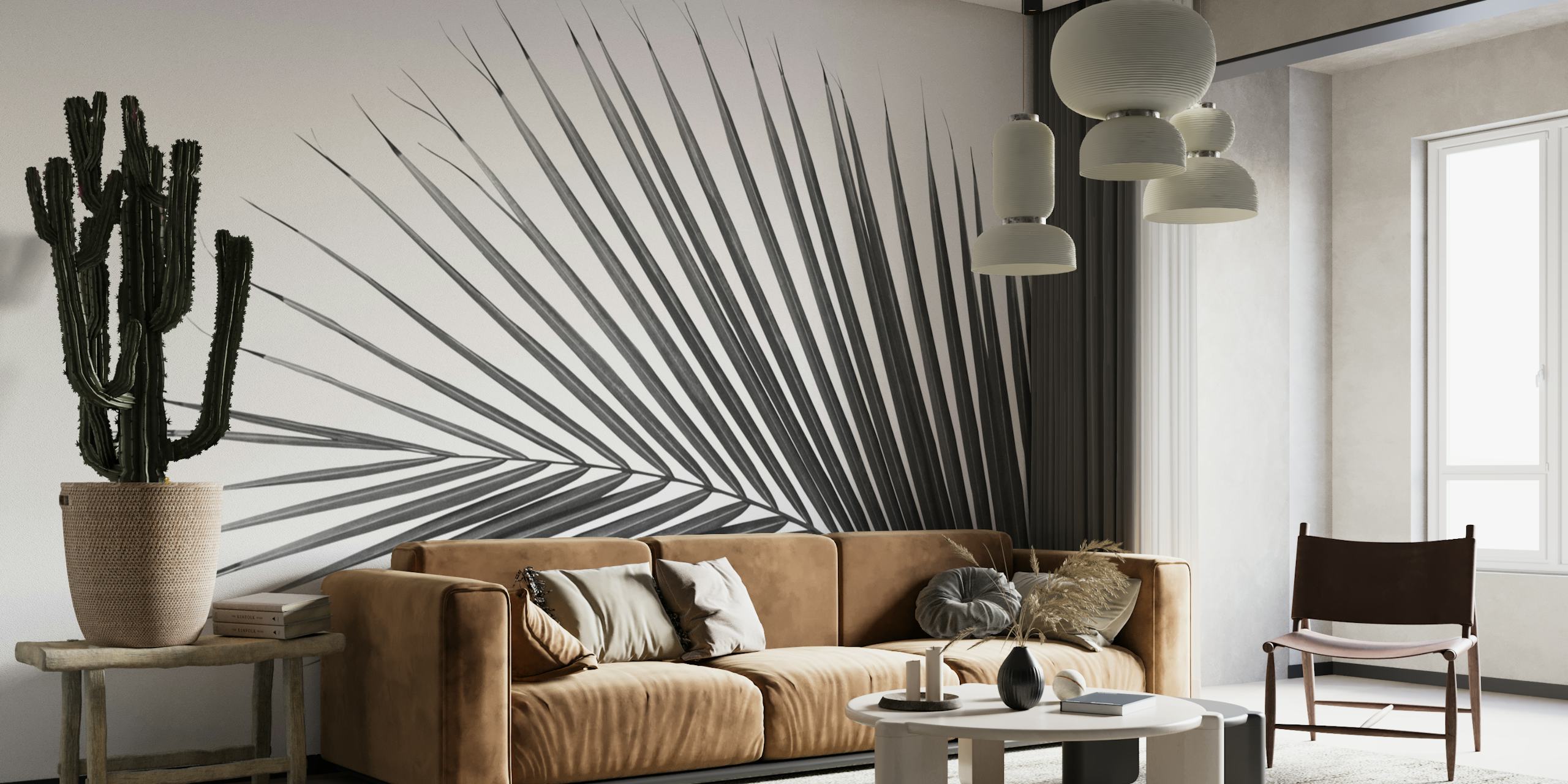 Minimal Palm Leaf Finesse 3 papel de parede