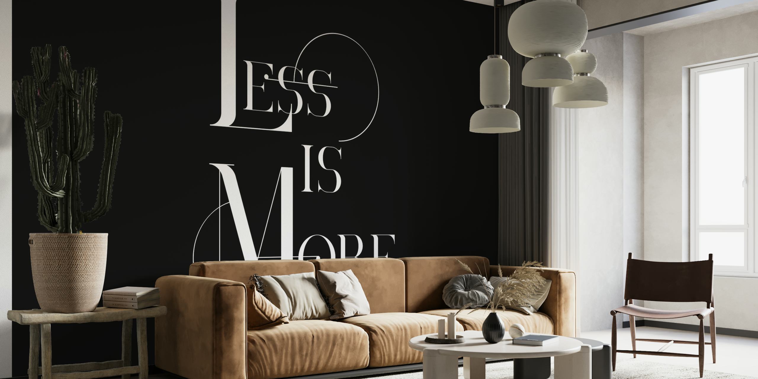 Less Is More Typography papel pintado