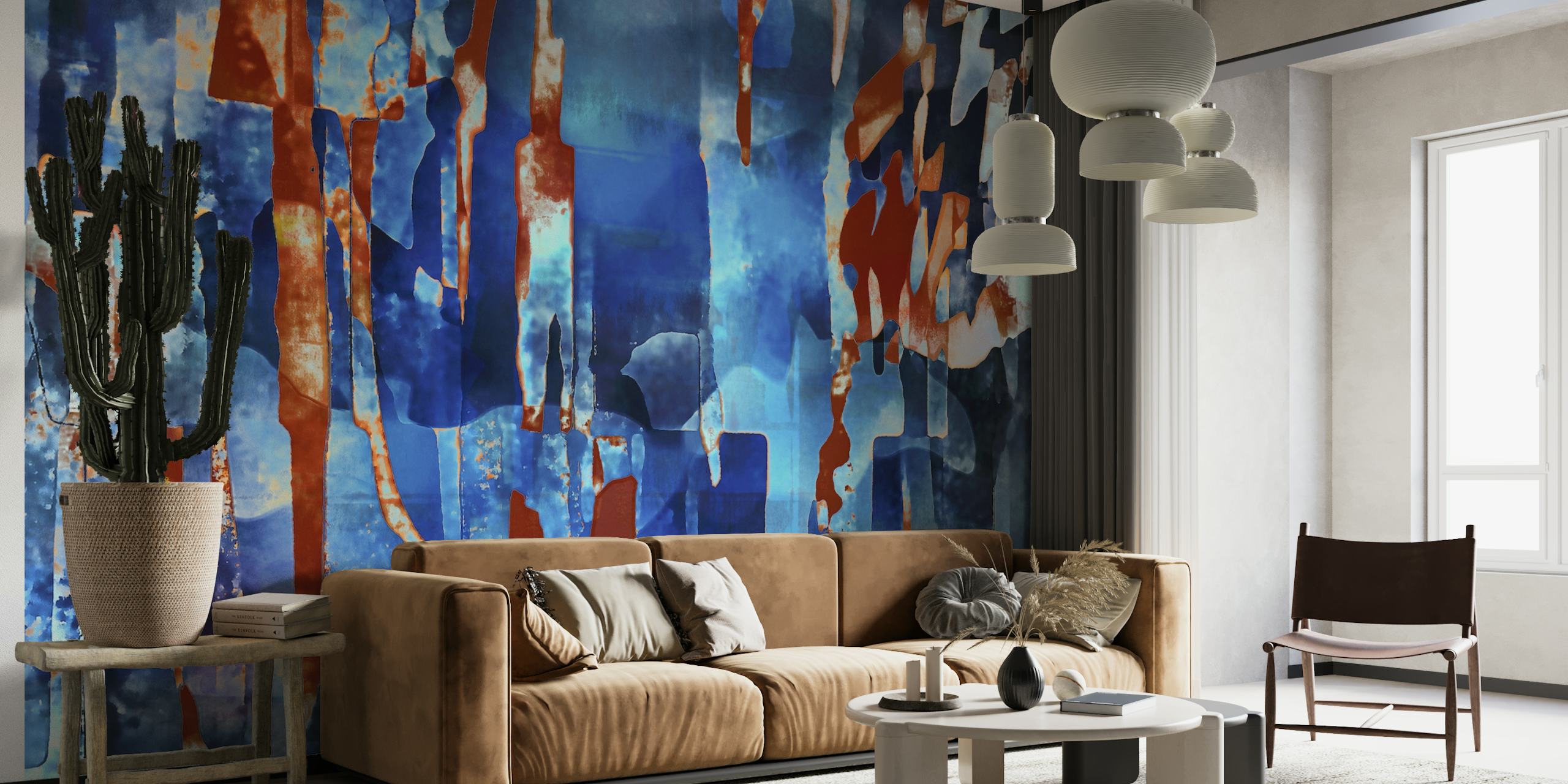 Blue African Dye wallpaper