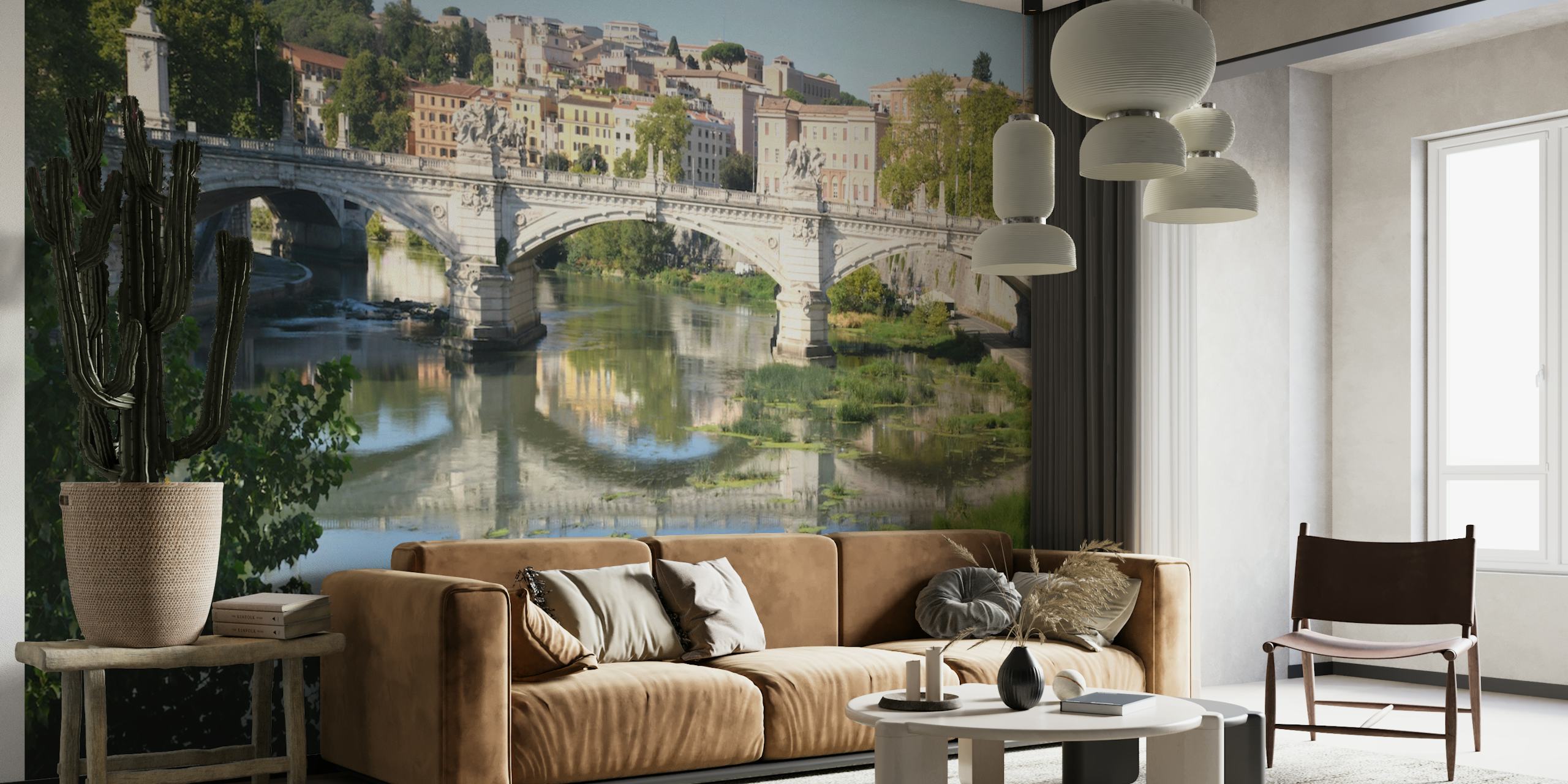 Tiber River Dream in Rome 1 tapet