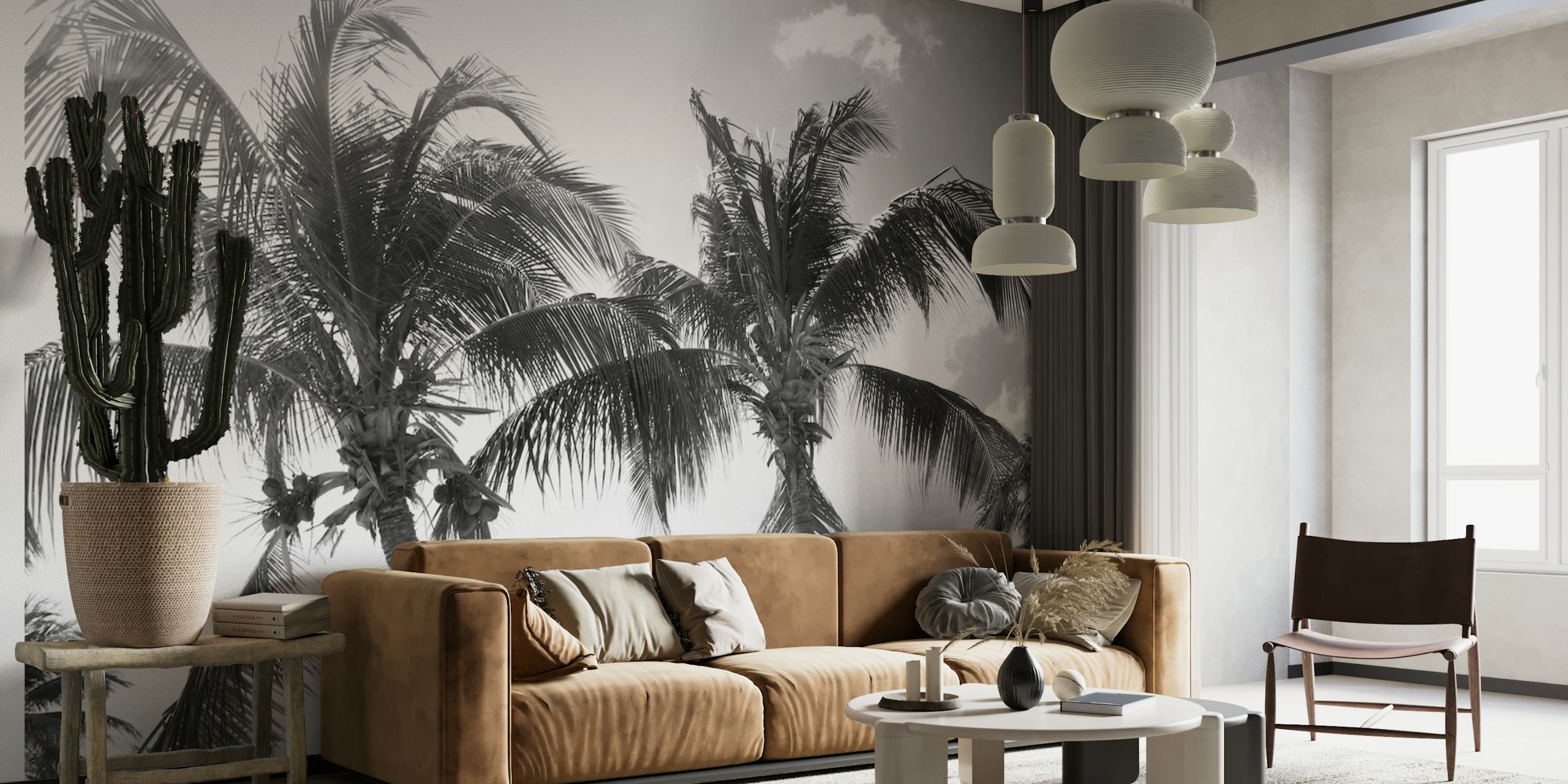 Caribbean Palm Trees Beach 2 papel de parede
