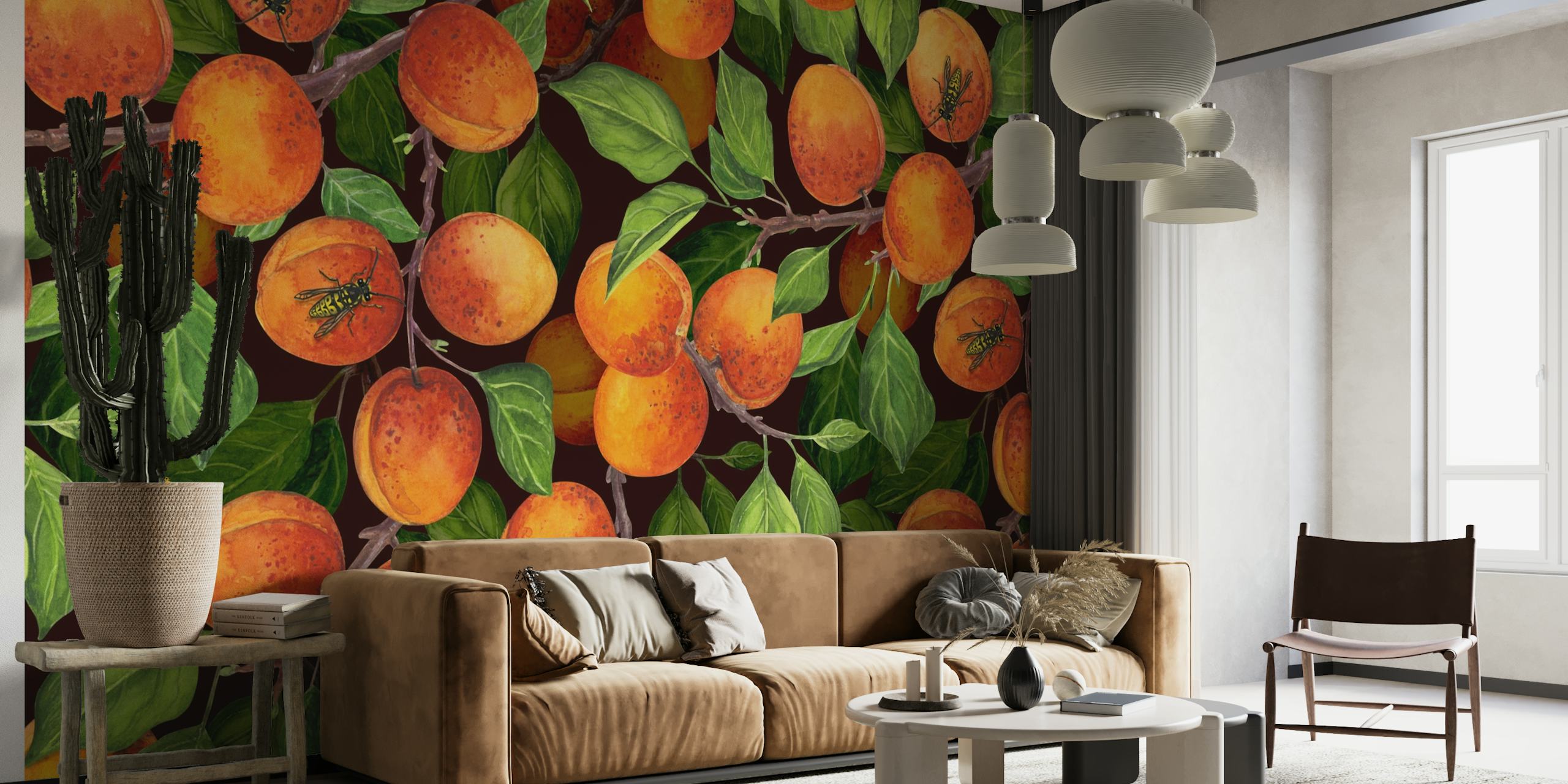 Apricot garden 4 papel de parede