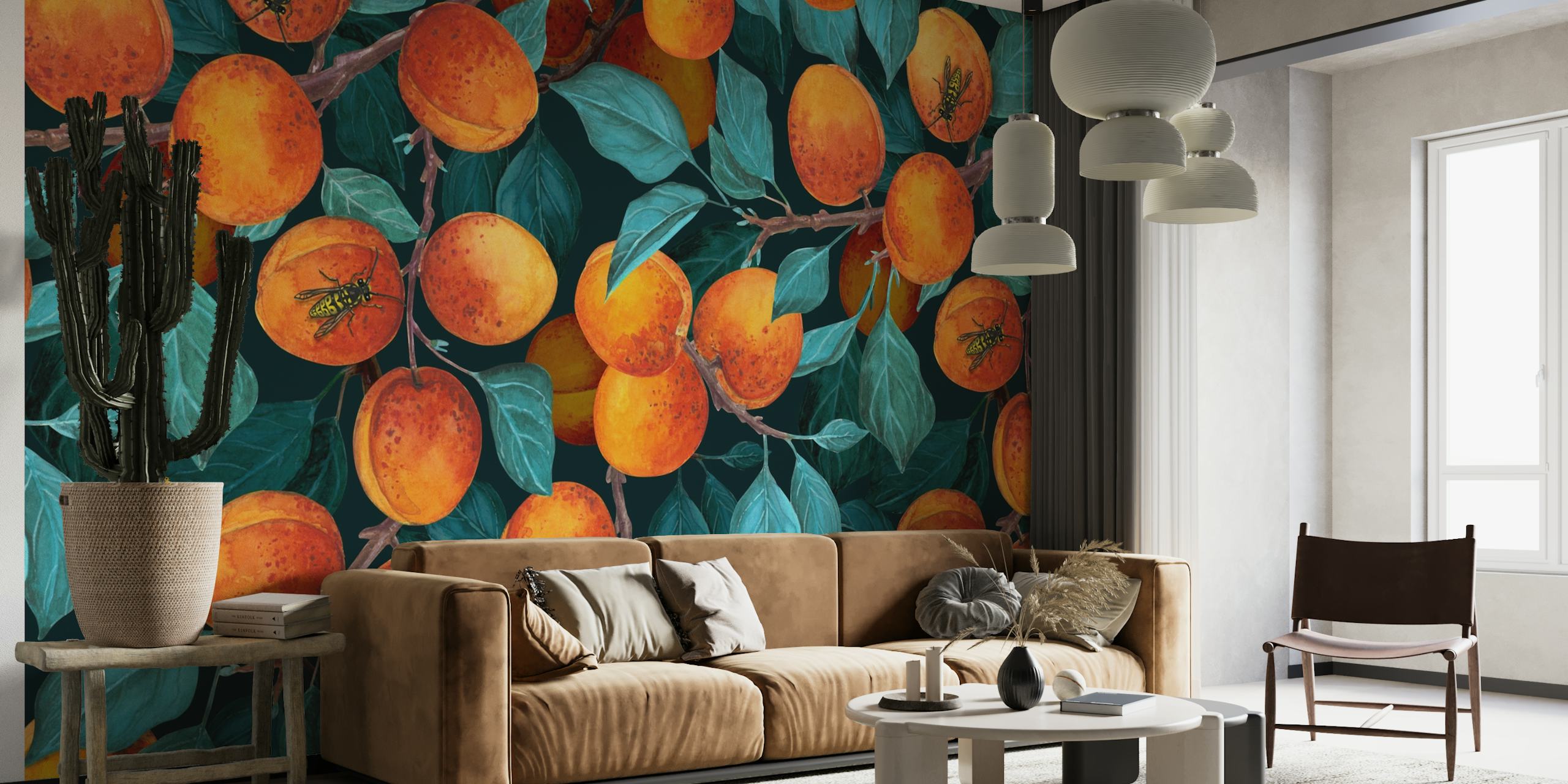 Apricot garden wallpaper