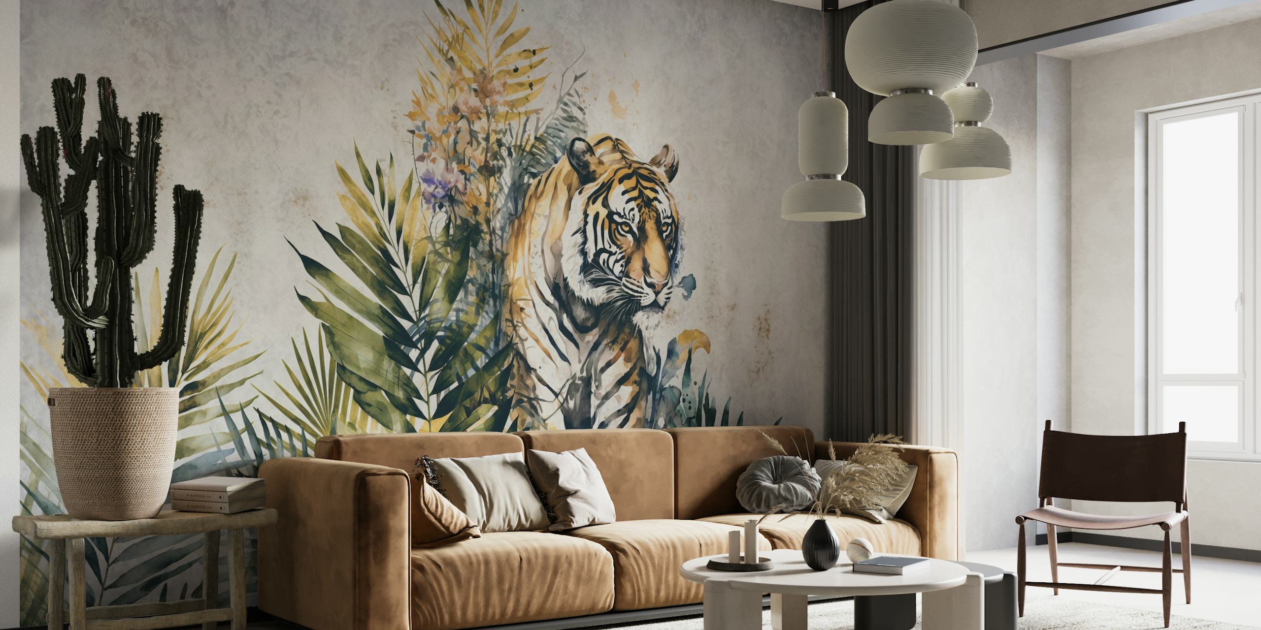 Tiger Jungle Vibe papel de parede