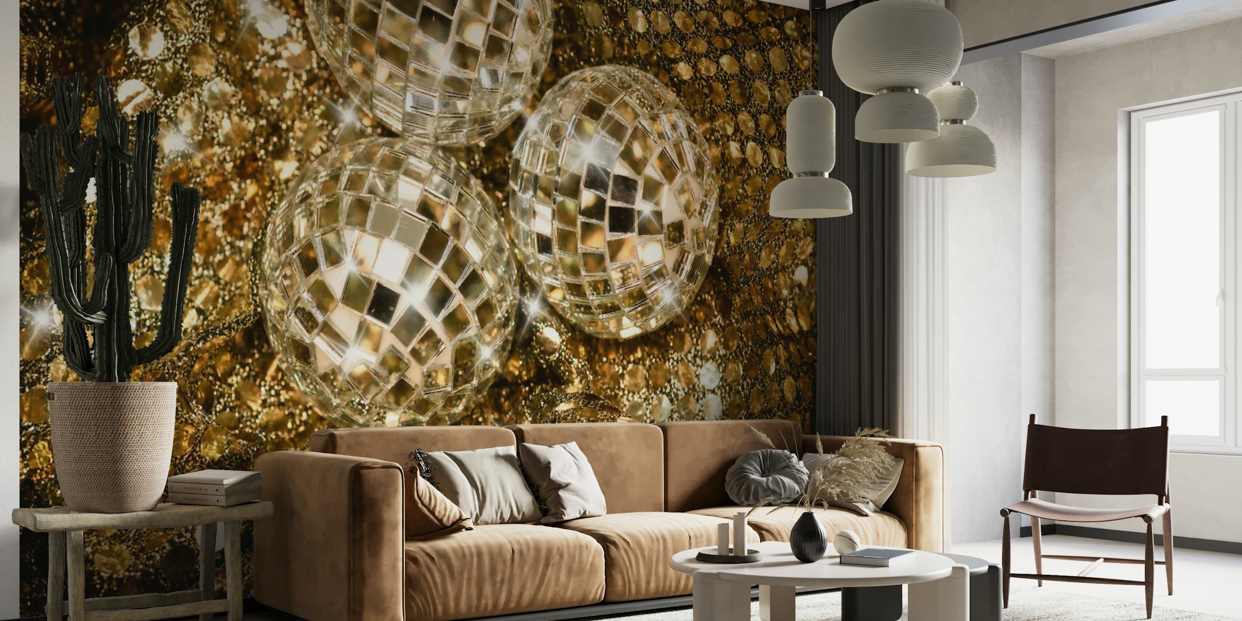 Sparkling Glam Gold Glitter 3 Wallpaper - Buy Online