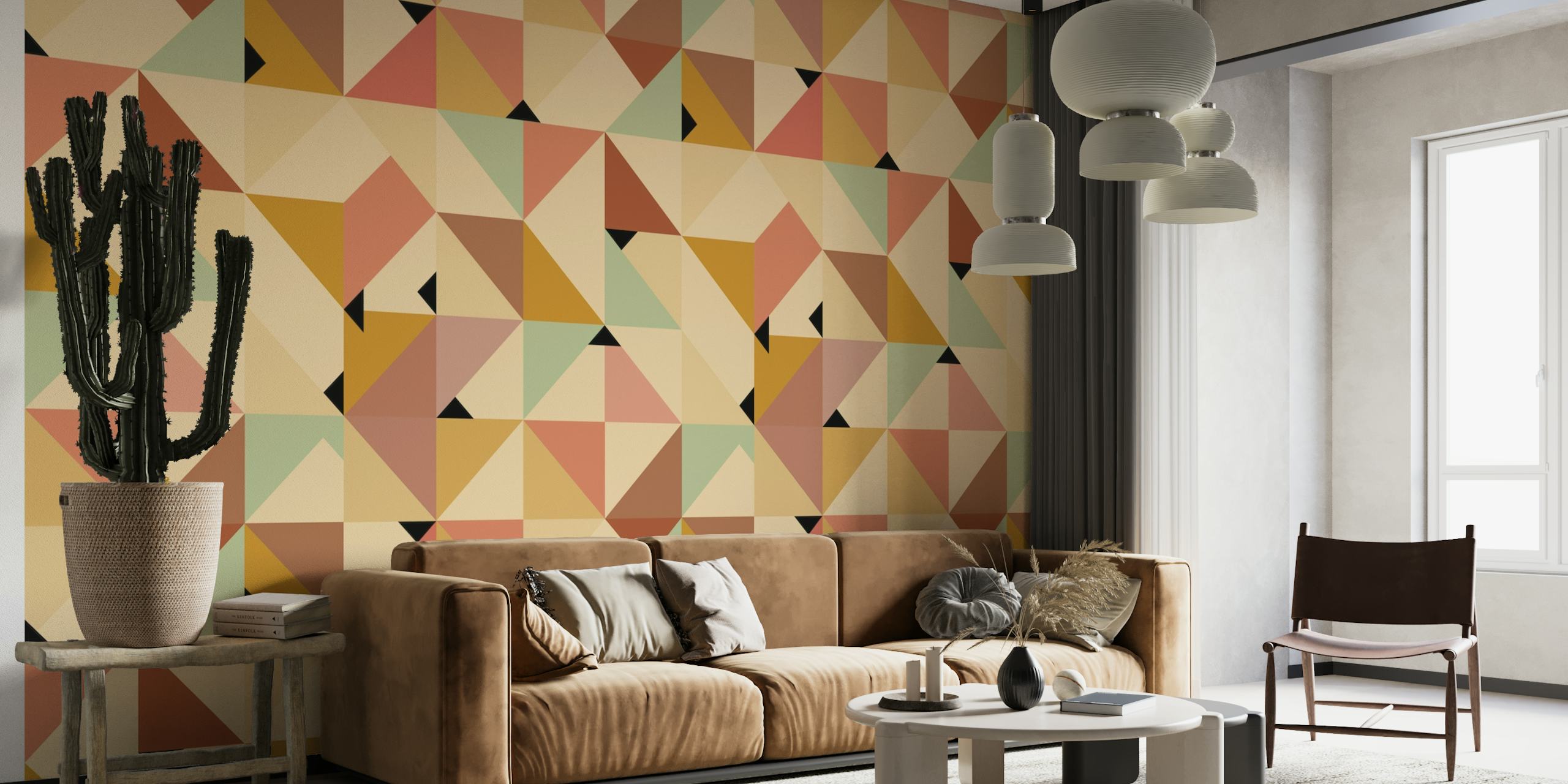 Bold Geometric Boho Colours wallpaper
