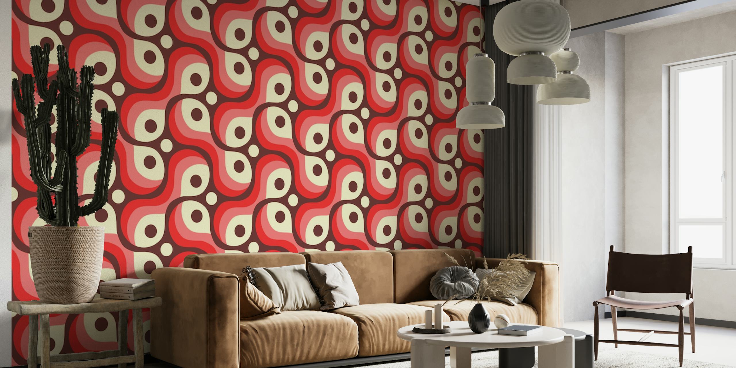 2203 Abstract retro pattern behang