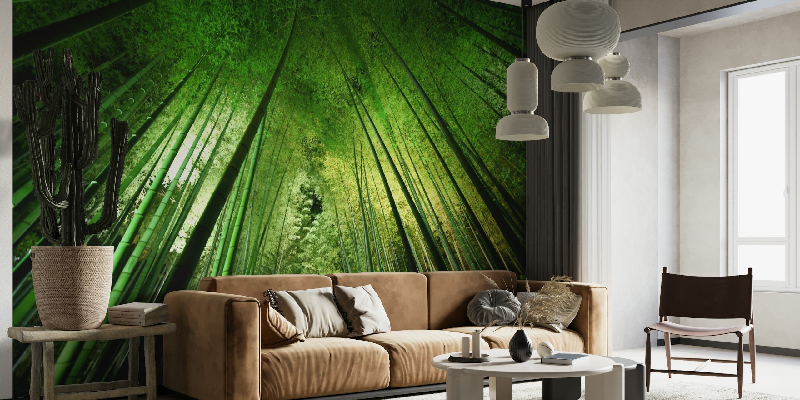 Bamboo night behang