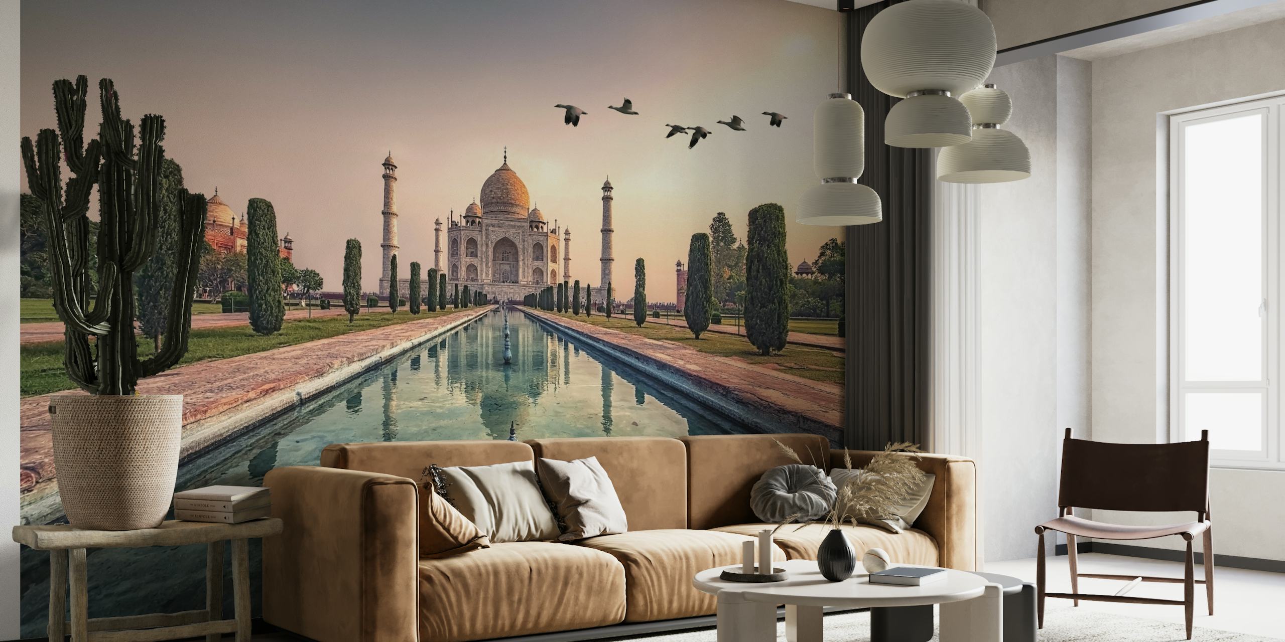 Flight over the Taj Mahal tapete