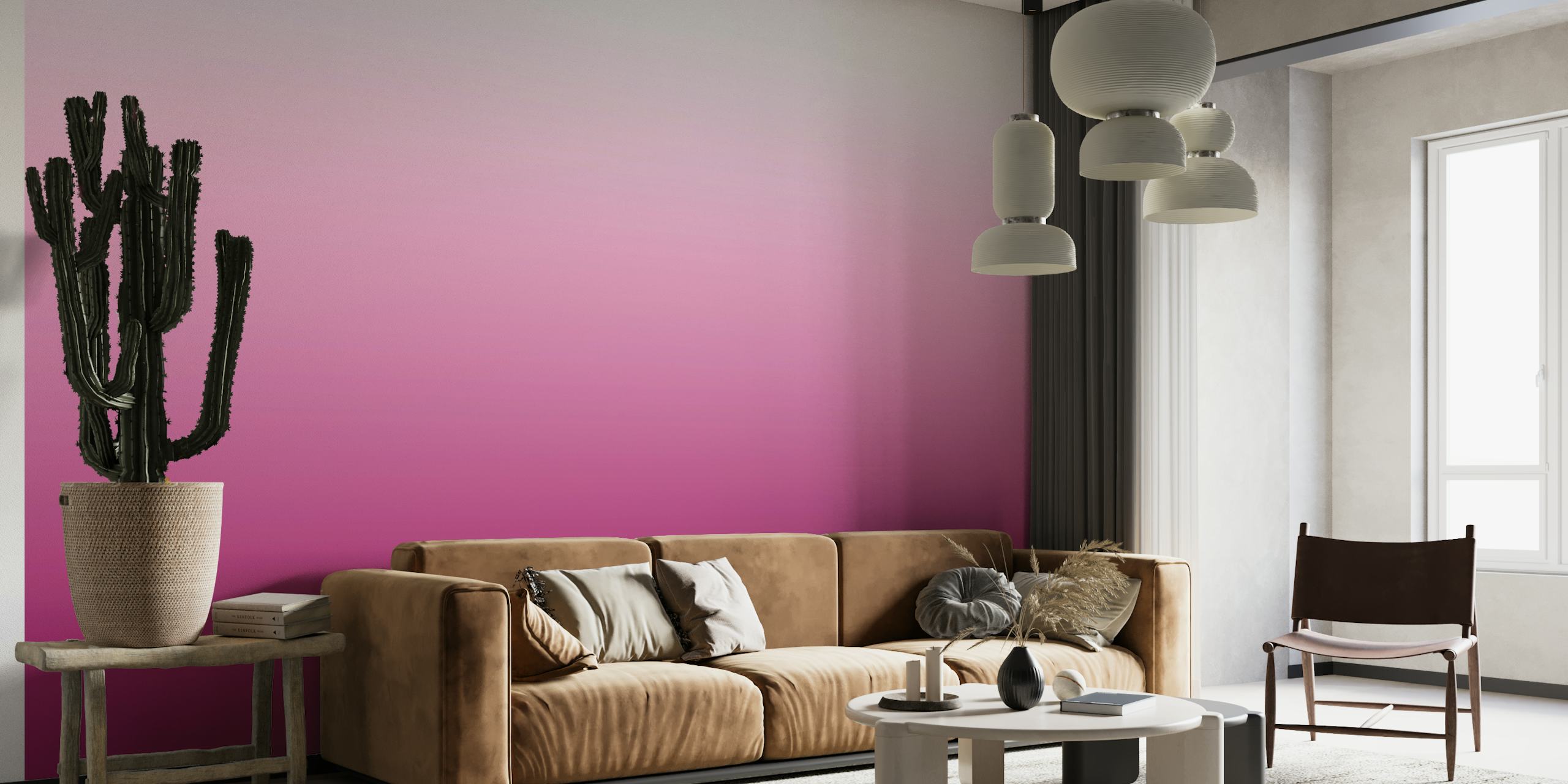 Elegantna zidna slika French Plum Gradient s glatkim prijelazom iz tamno ljubičaste u nježno ružičastu.