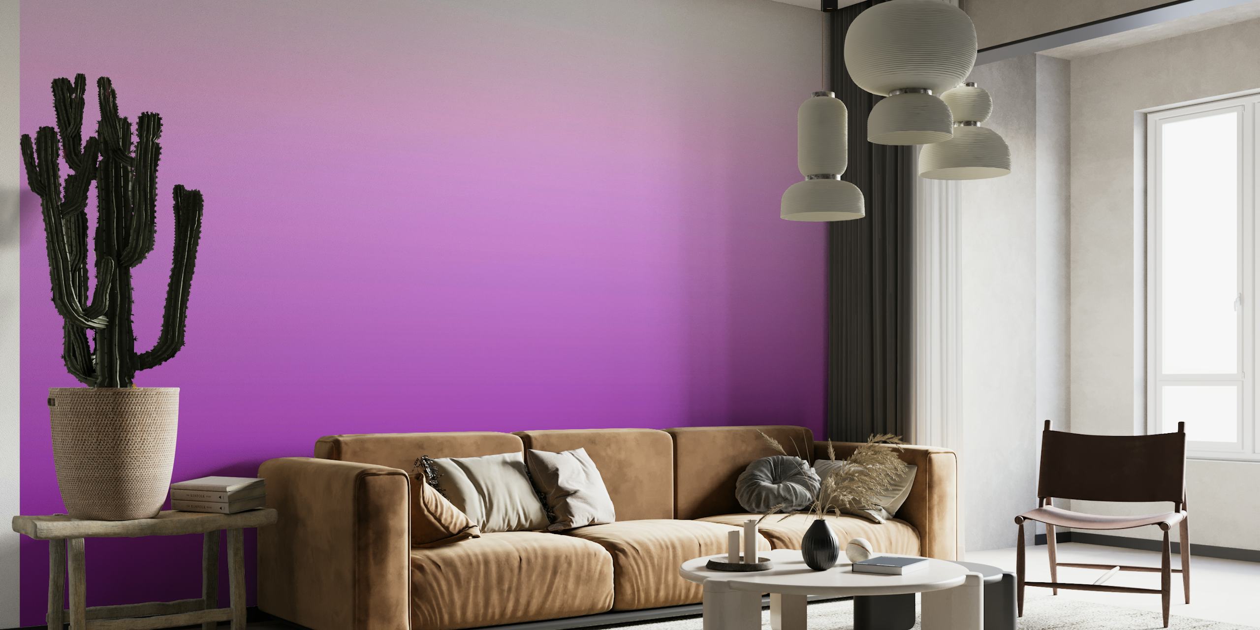 Patriarch Purple Gradient Wall Mural with a smooth transition from deep purple to light pink