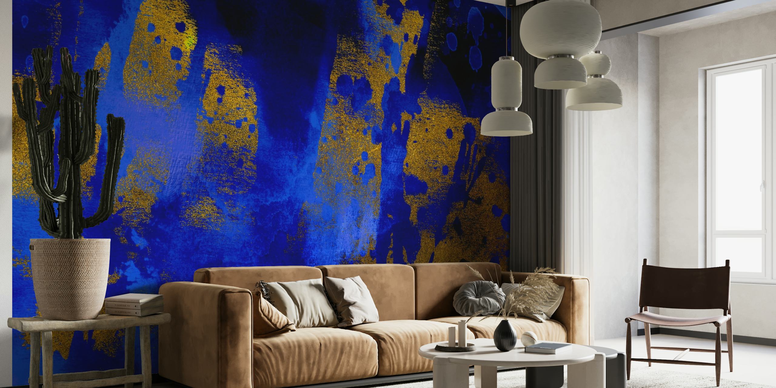 Vibrant Navy Blue Luxury wallpaper