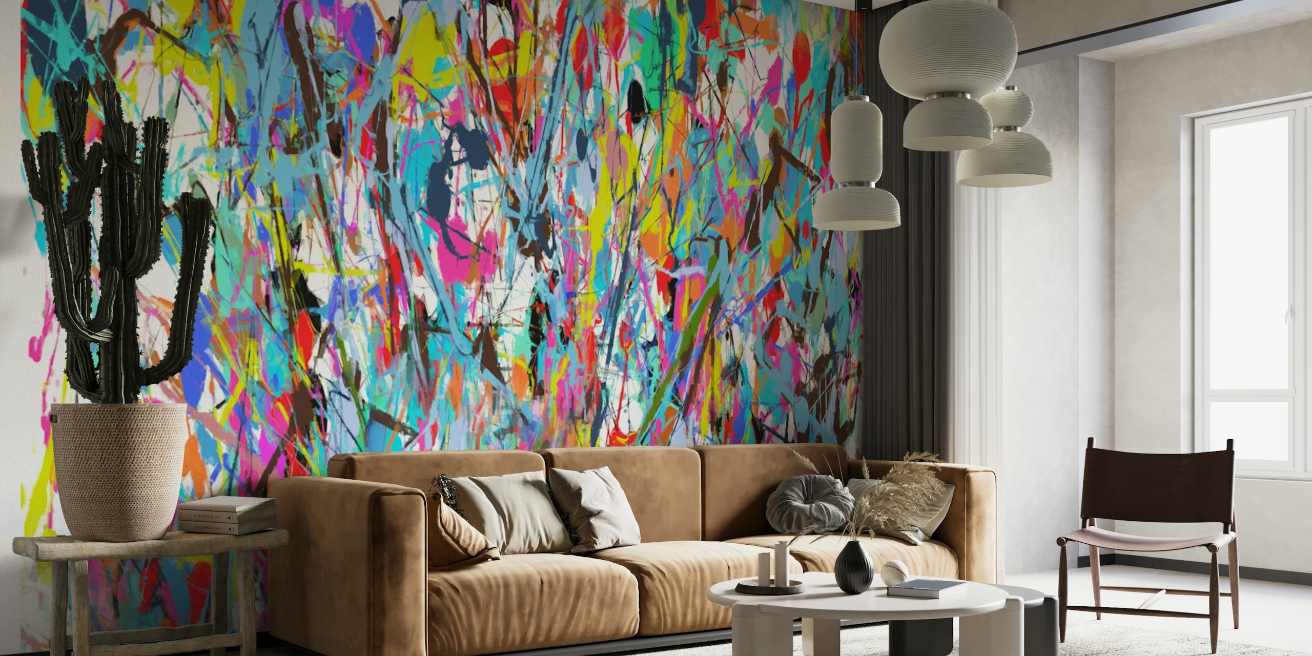 Pollock - An explosion of colors 2 papel de parede