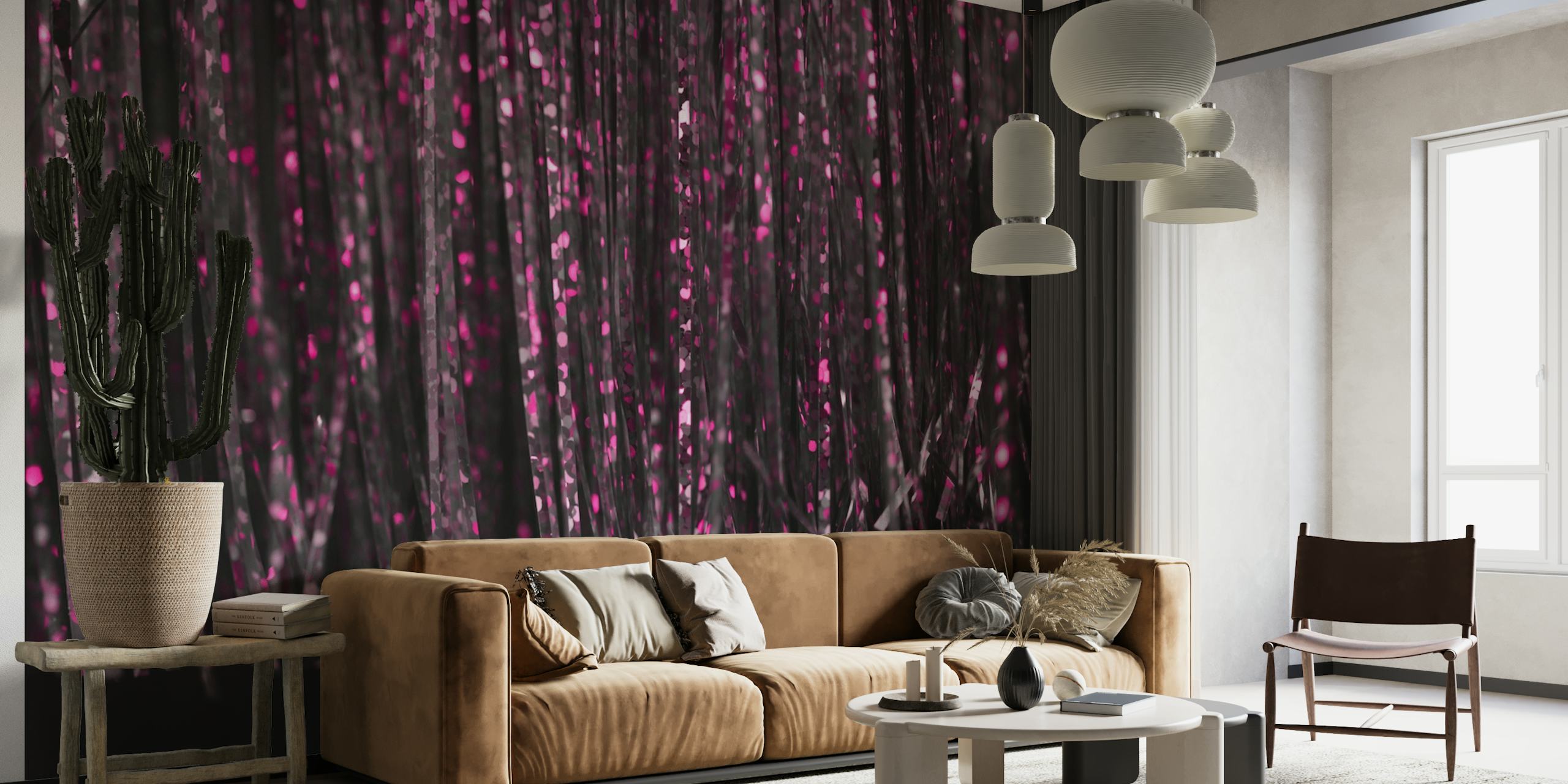 Holographic Pink Tinsel Glam 1 wallpaper