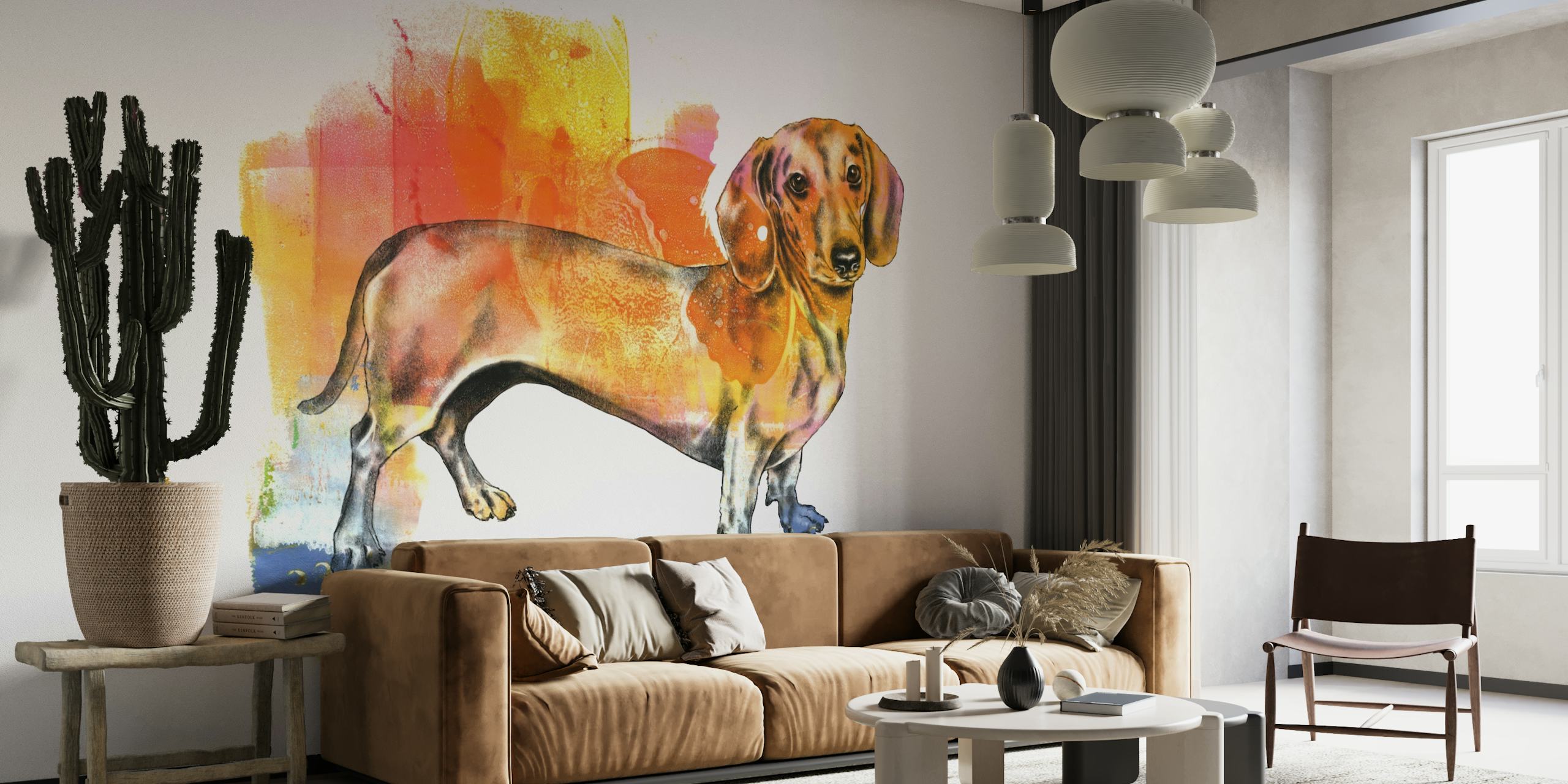 Wiener Dog Dachshund Art papel pintado