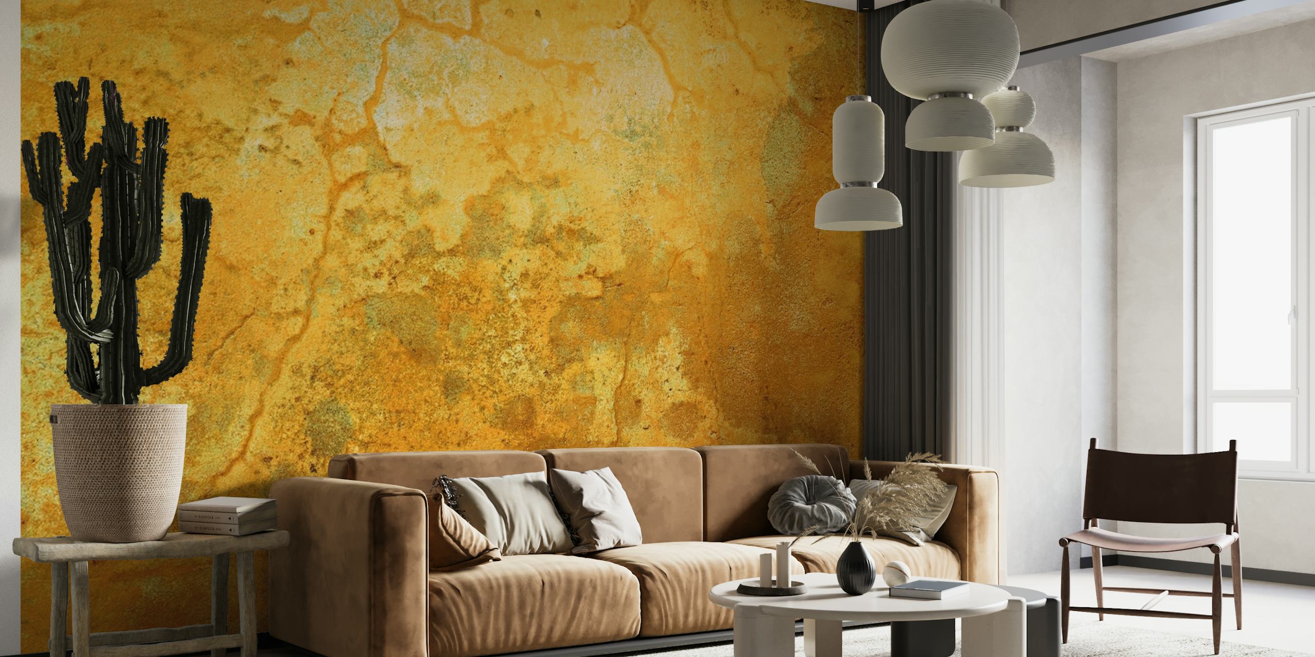 Old Yellow Wall wallpaper
