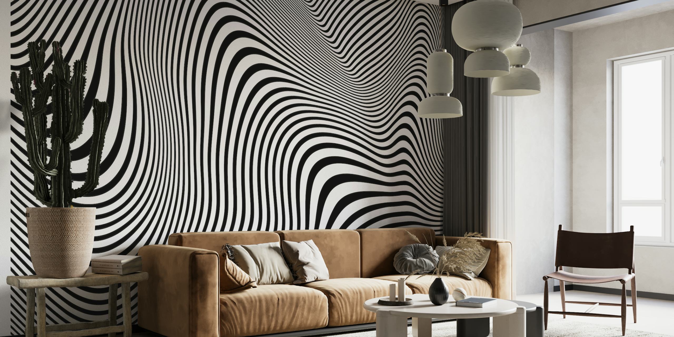Black White Line Movement Minimalist Graphic wallpaper
