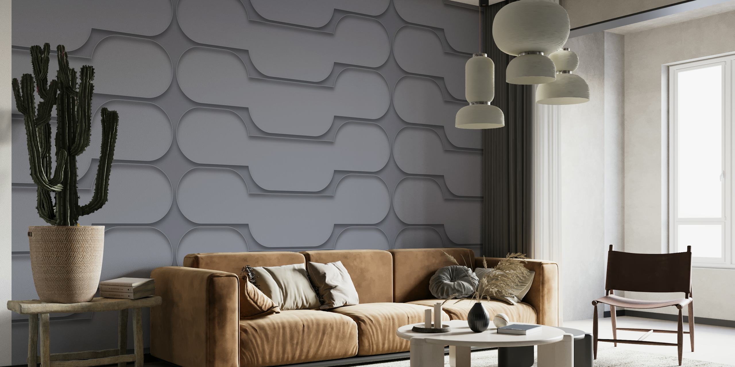 Modern Bauhaus Mid Century 3D papel de parede