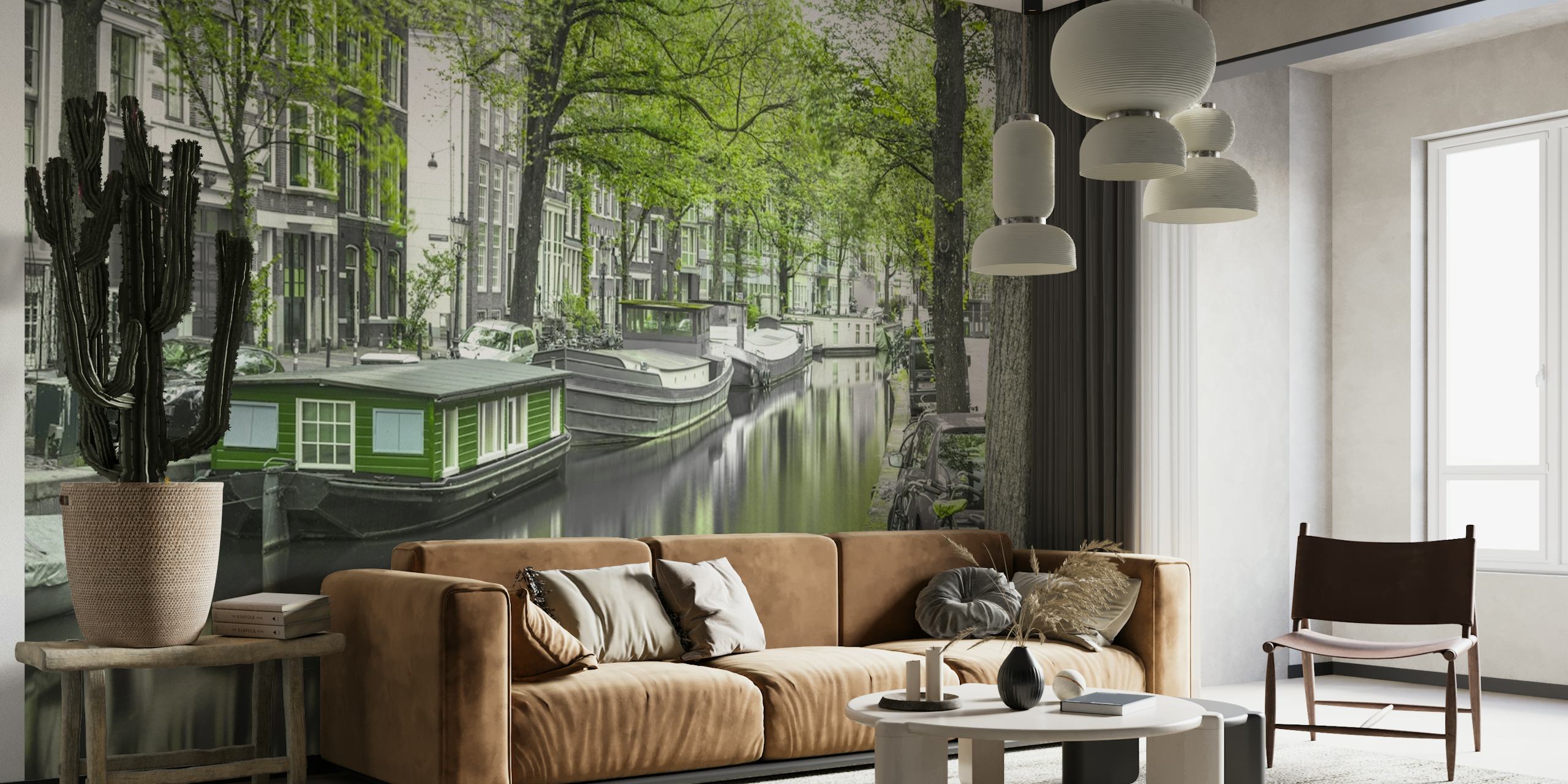 Waterways of Amsterdam papel de parede
