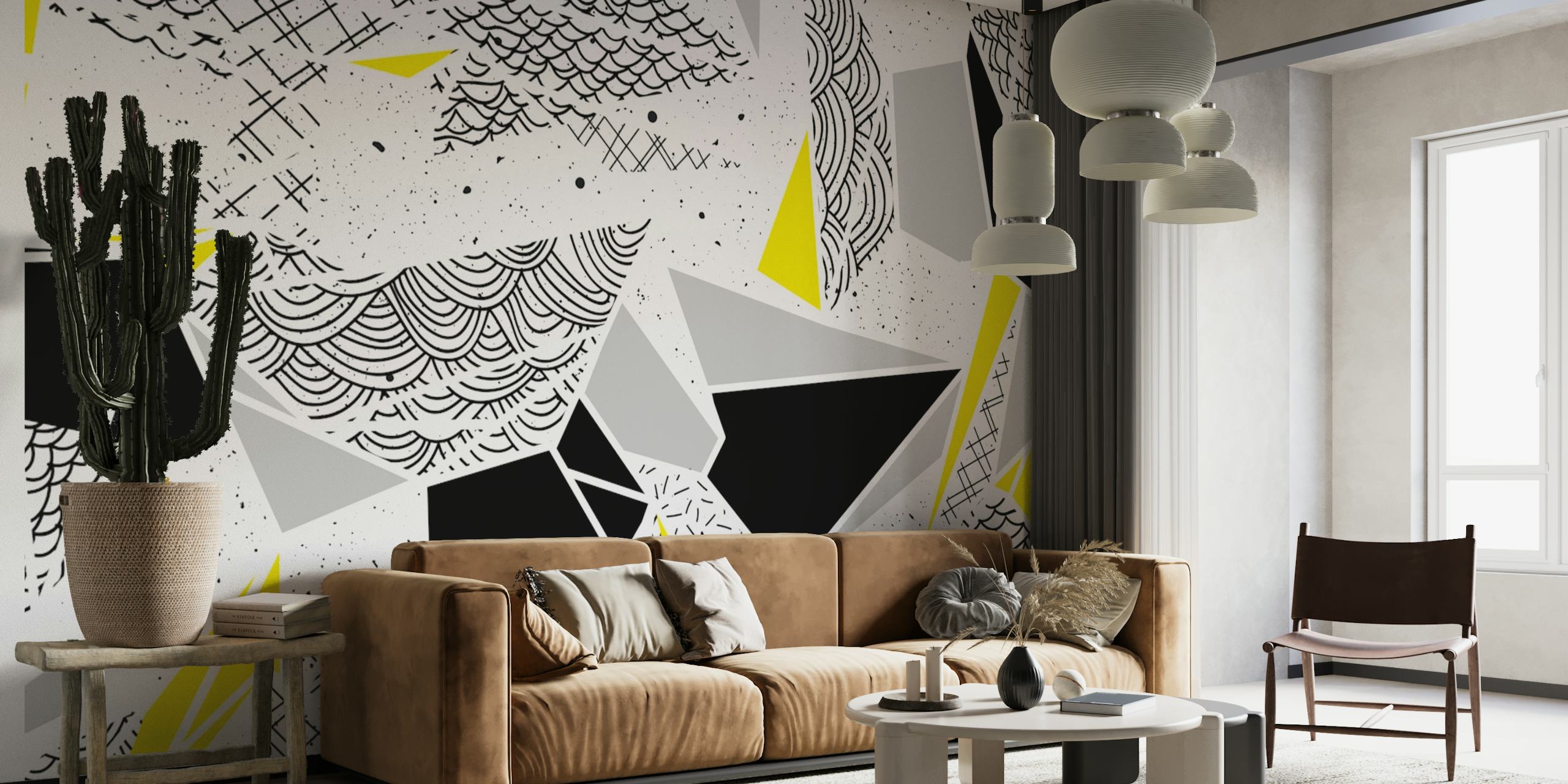 Modern geometric shapes BY papel de parede