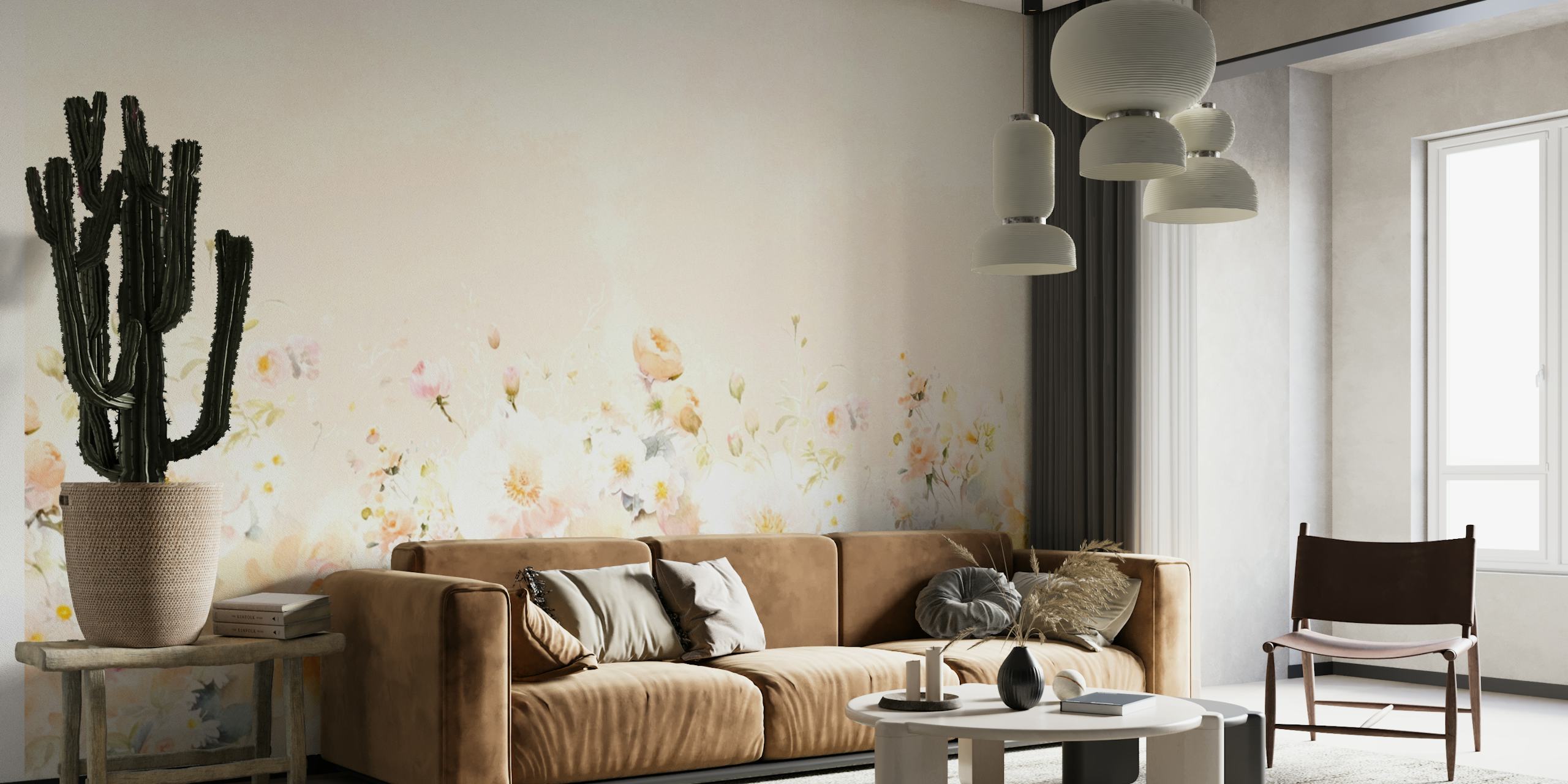 A Soft Wild Wildflower And Rose Meadow papel pintado