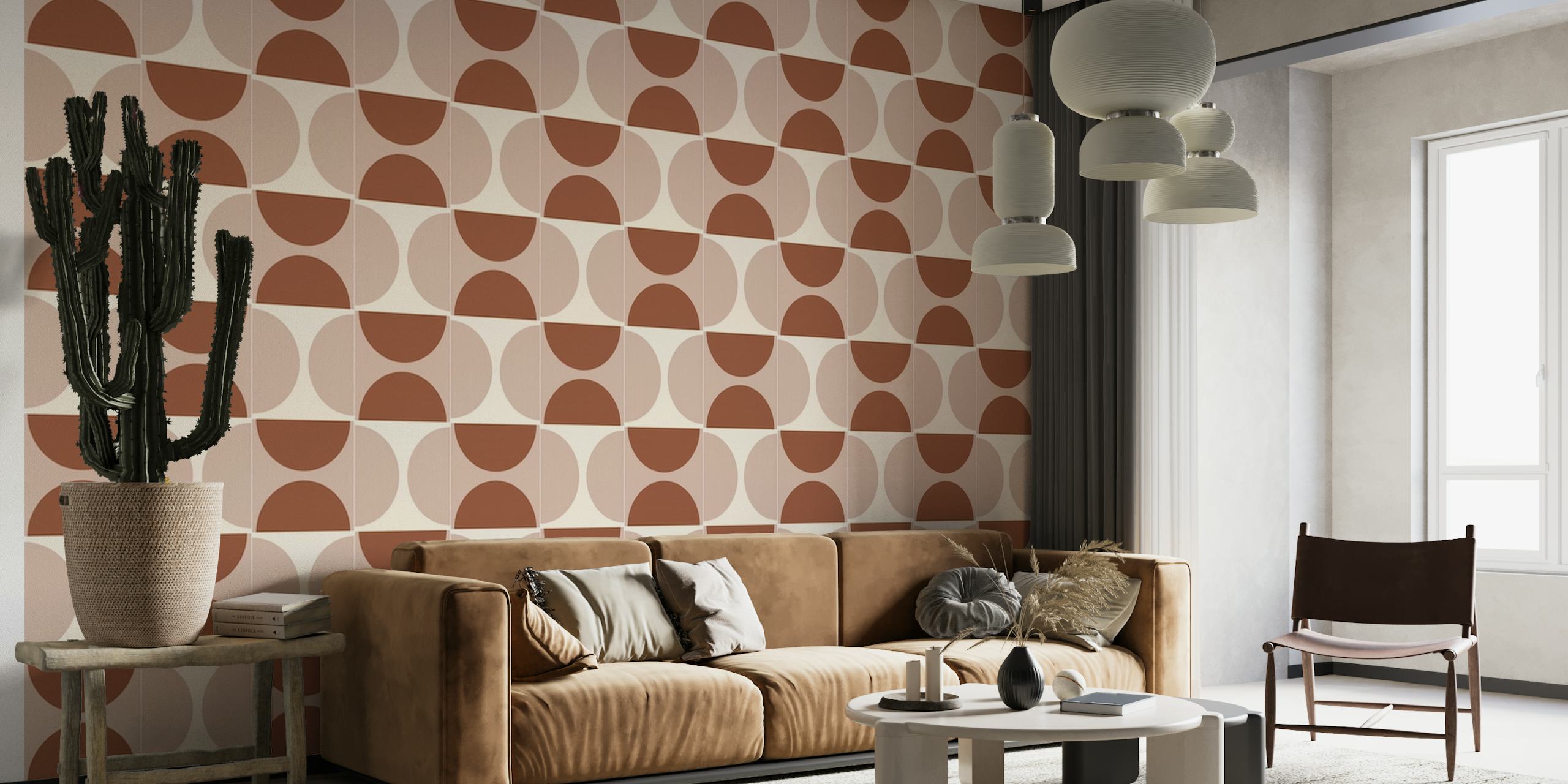 Cotto Tiles Cinnamon and Powder Combo wallpaper
