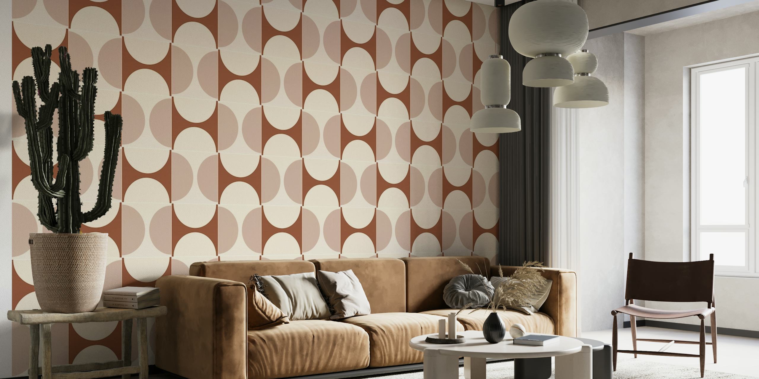 Cotto Tiles Cream and Powder Combo wallpaper