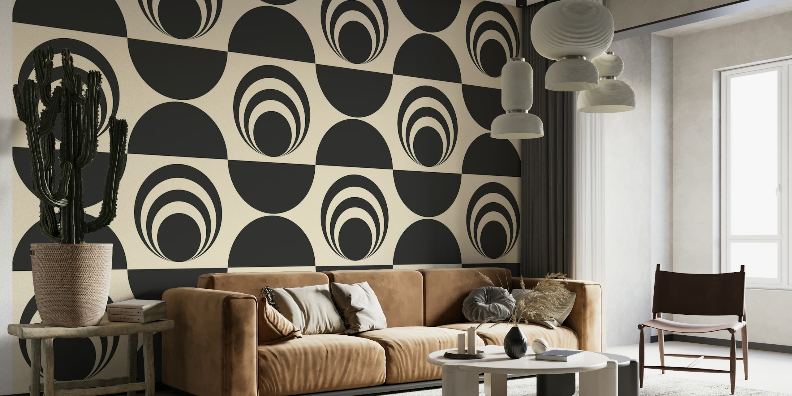 Retro Vintage Abstract Geometry Pattern wallpaper