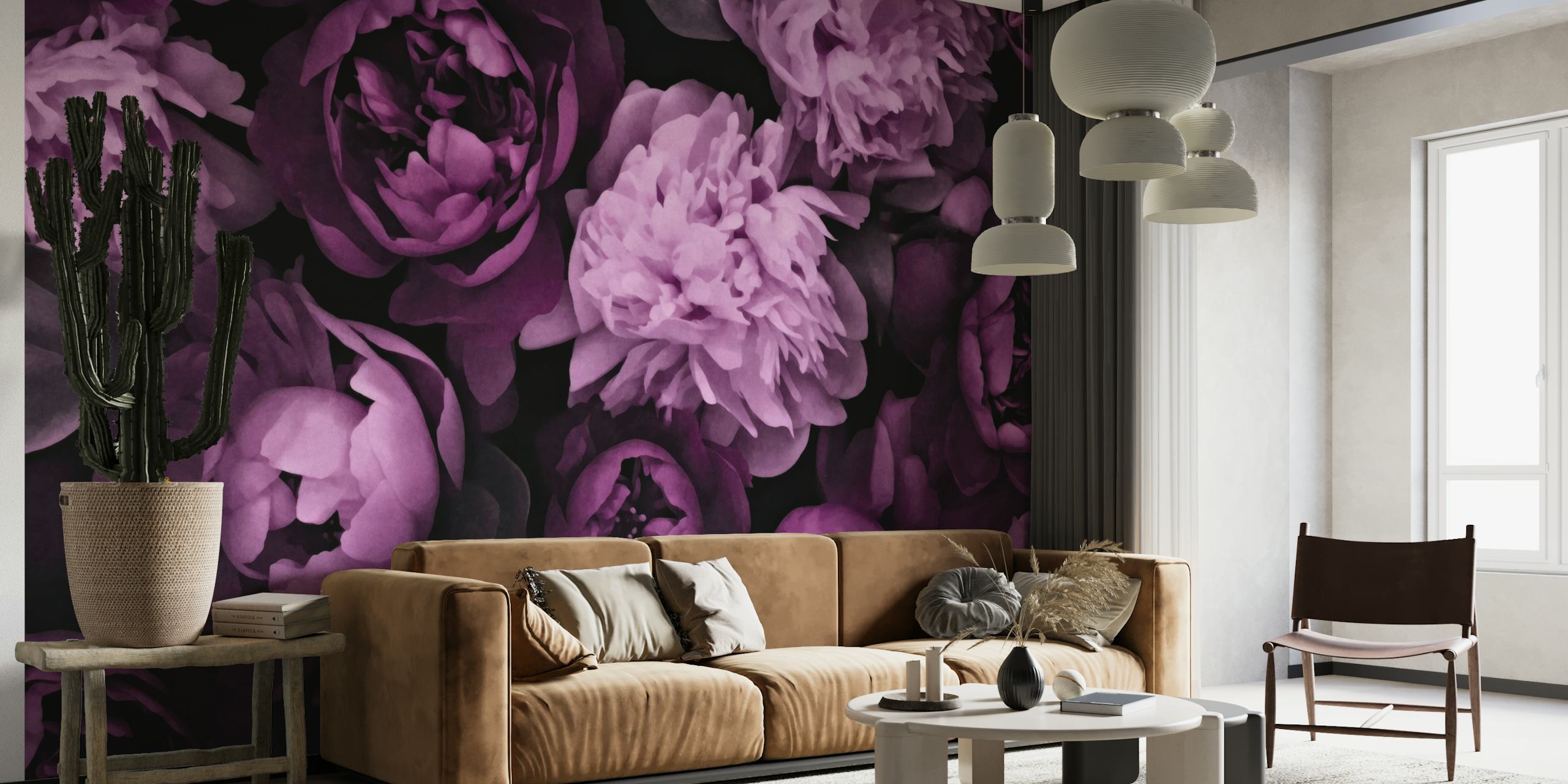 Atmospheric Flower Reverie Purple Pink tapetit
