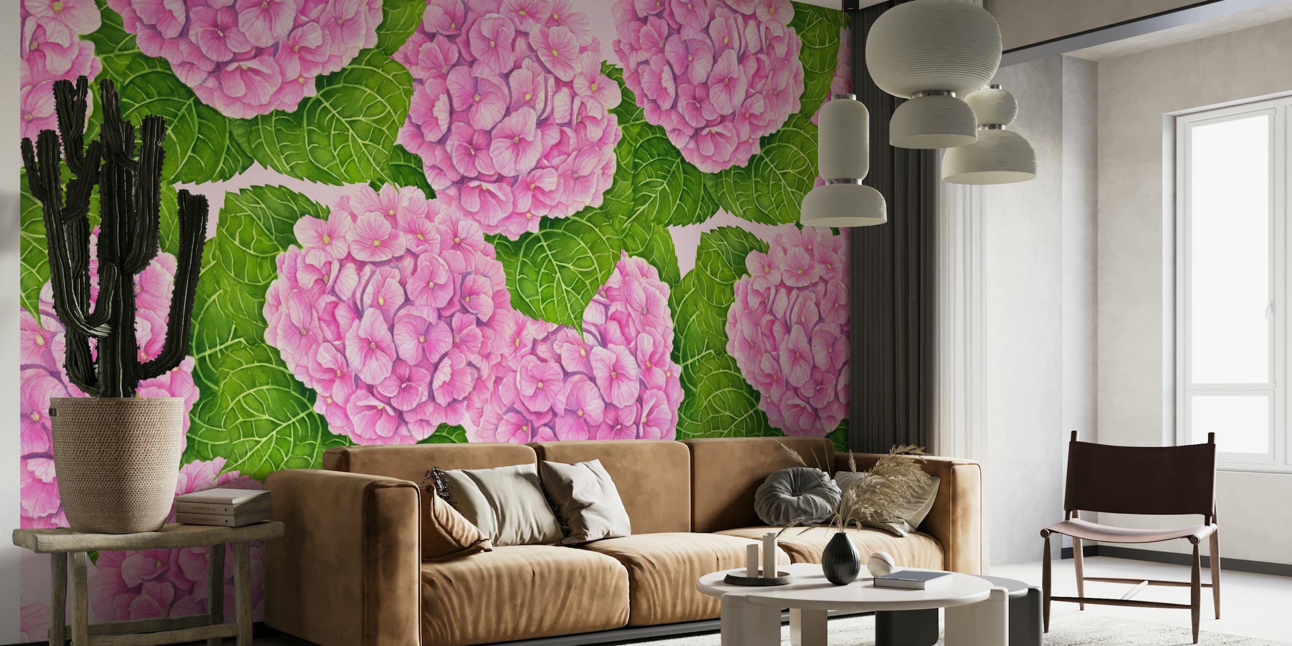 Hydrangea watercolor wallpaper
