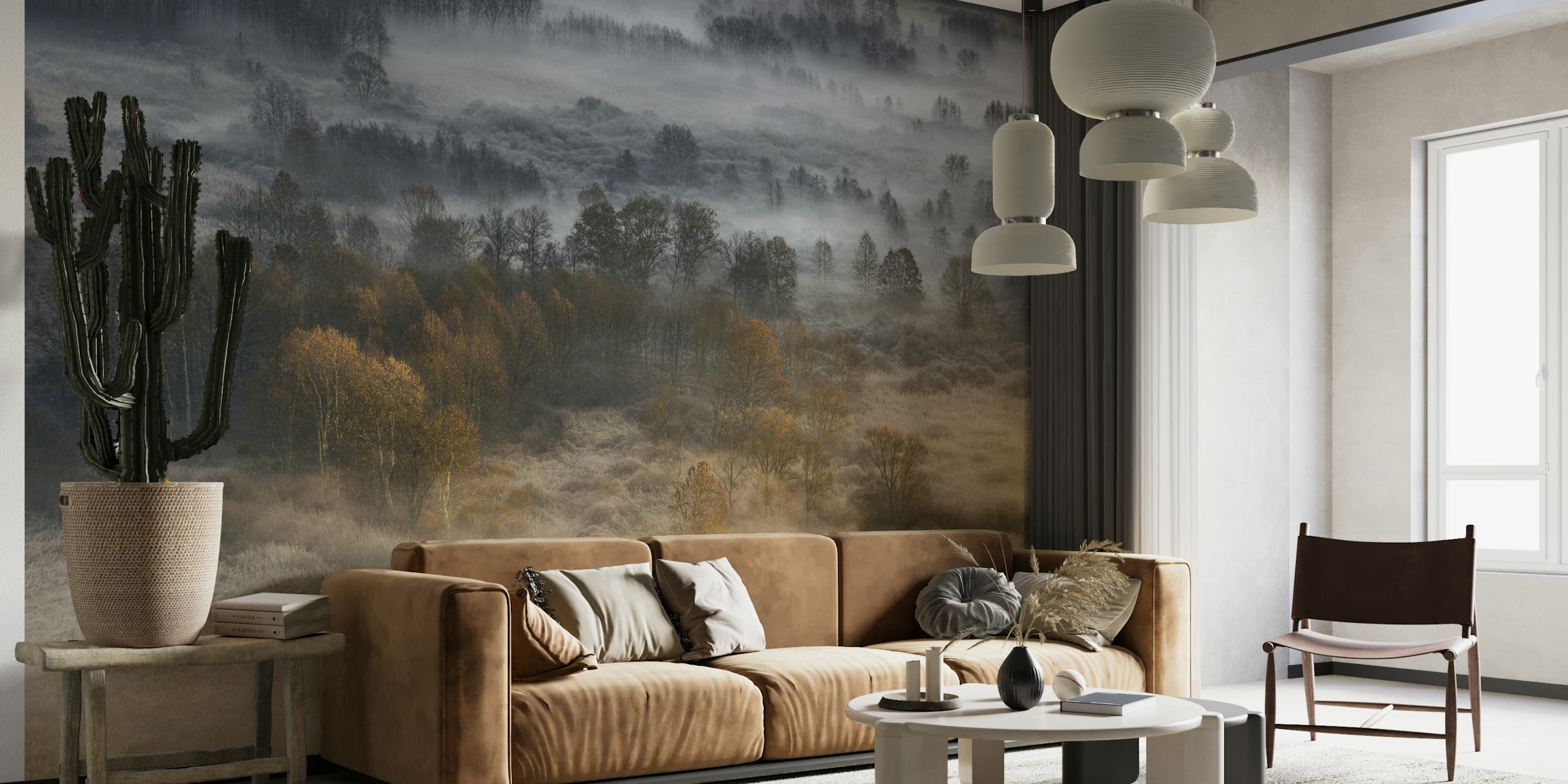 Autumnal misty dawn ταπισερί σε ένα δωμάτιο