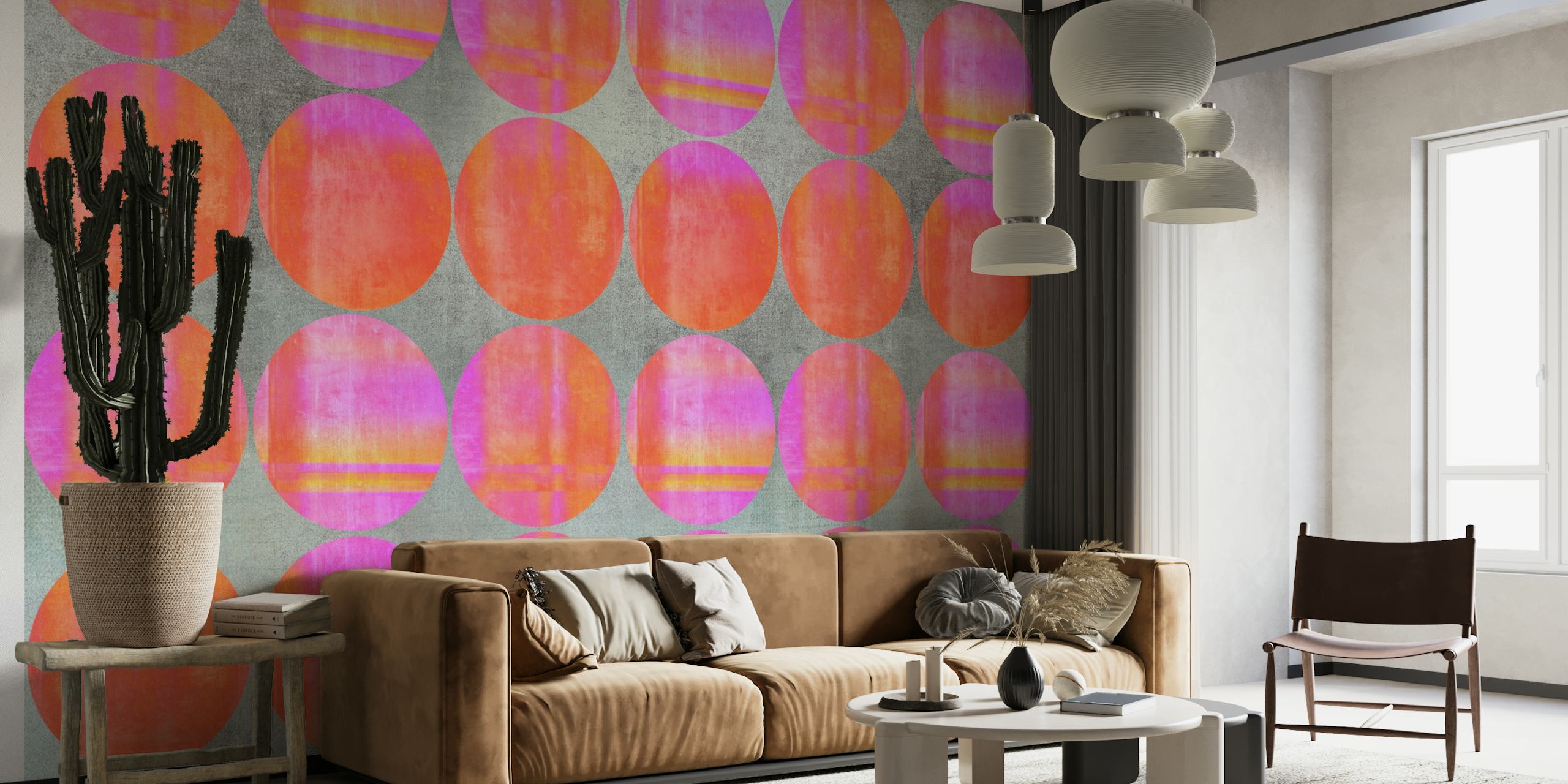 Colorful Circles On Grey wallpaper