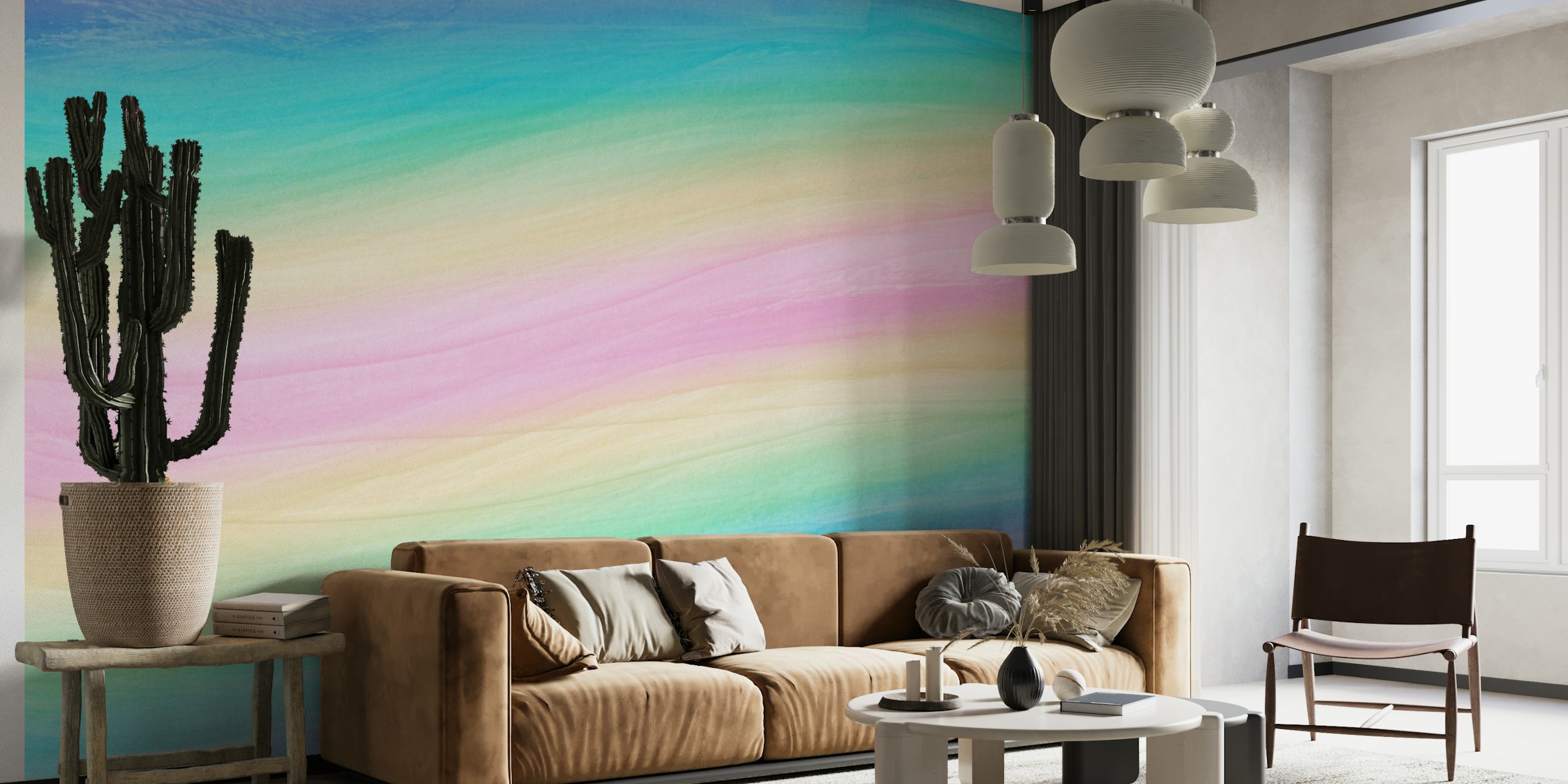 Unicorn Rainbow Watercolor tapeta u sobi