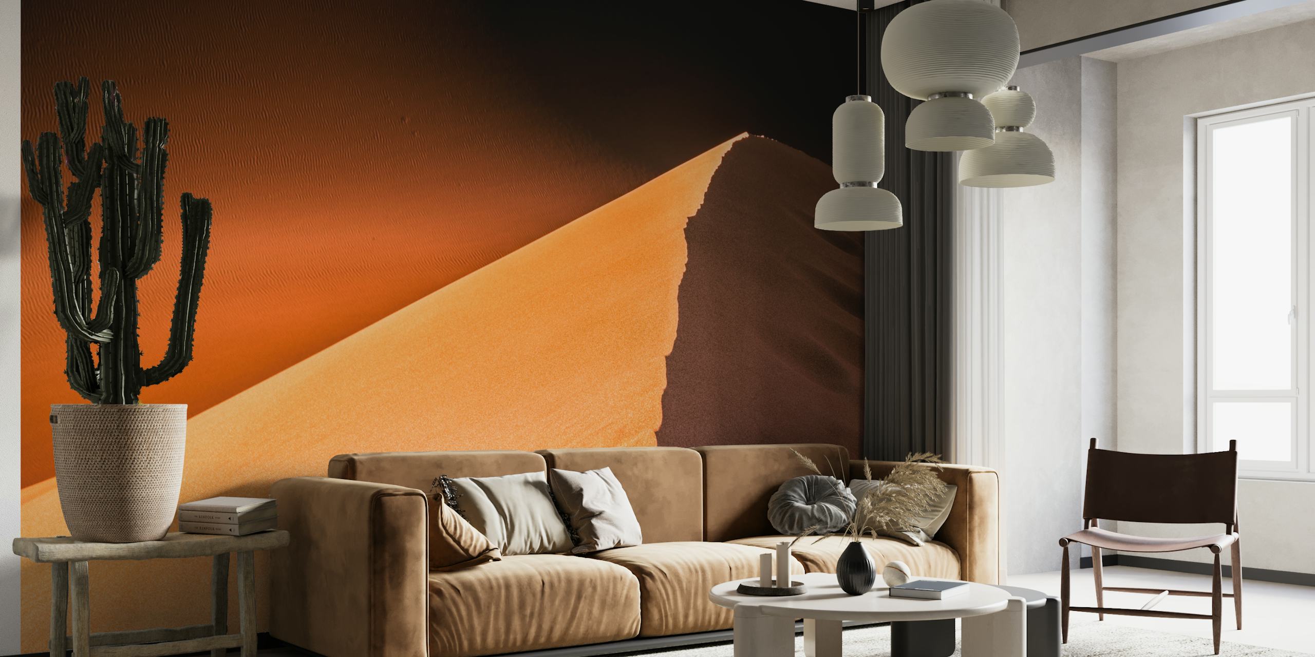 Brown and orange desert color gradient wallpaper