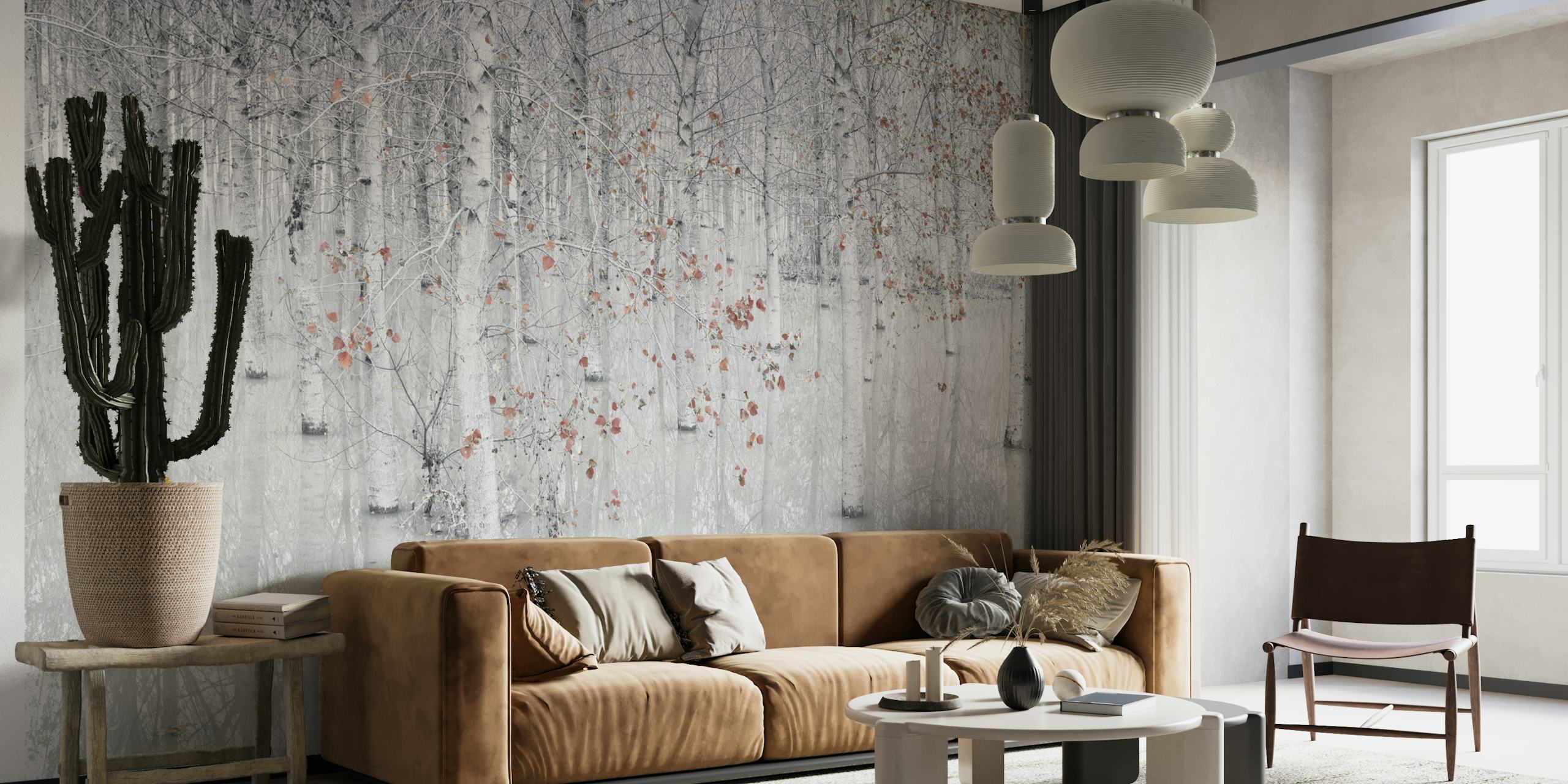 Floral design in red and white colors wallpaper