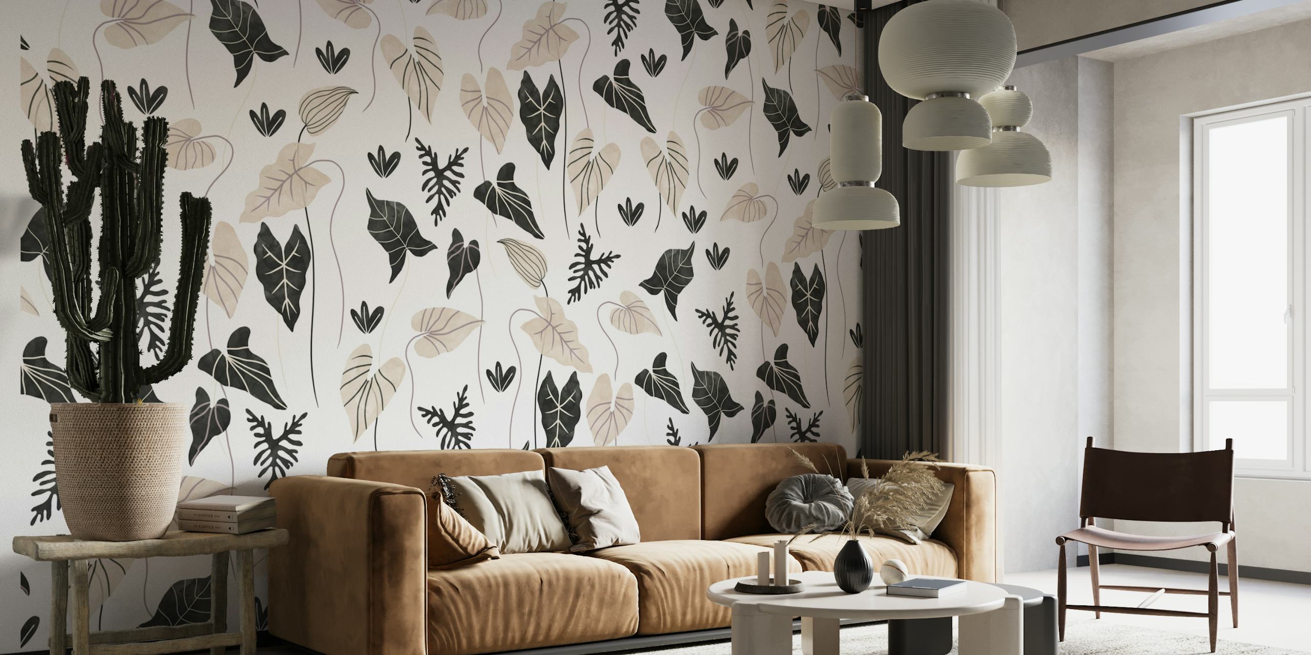 Simple modern nature BW wallpaper