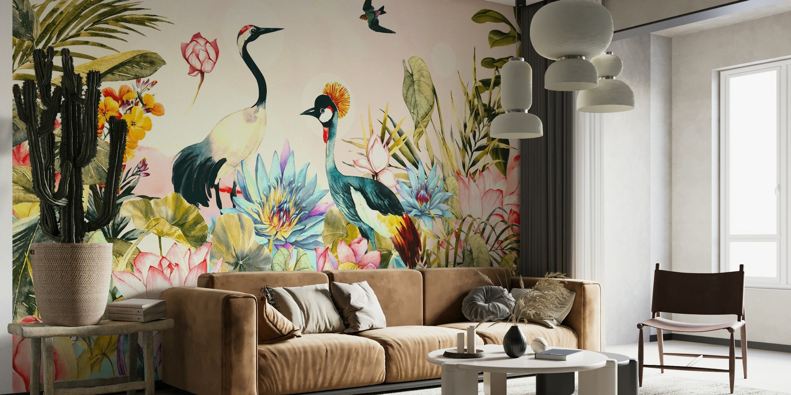 Landscapes of birds paradise wallpaper