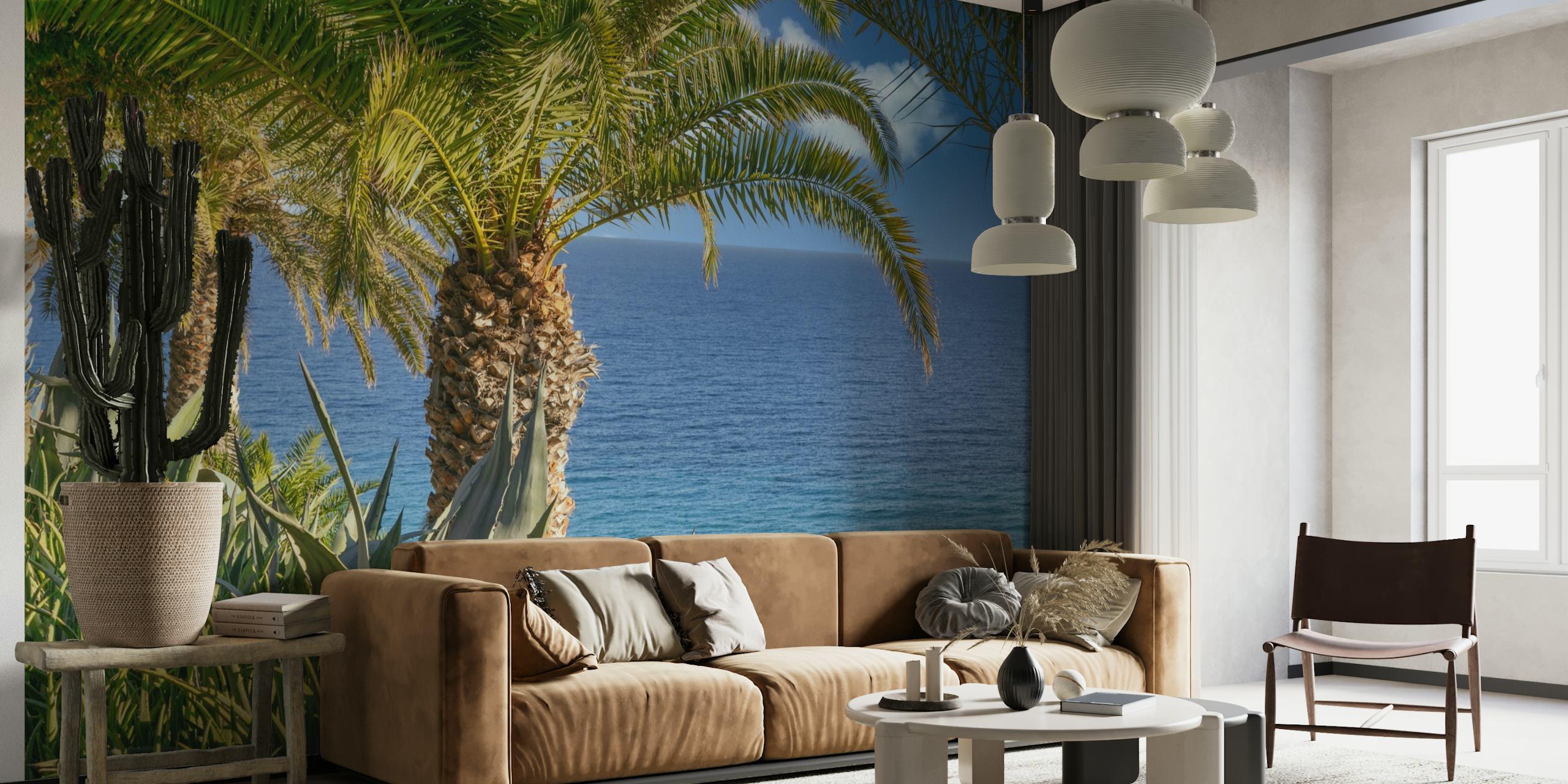 Palm tree garden wallpaper