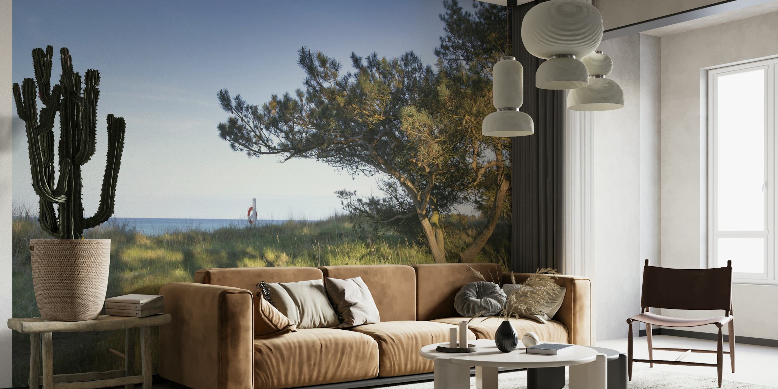 Baltic Sea View With Pine wallpaper