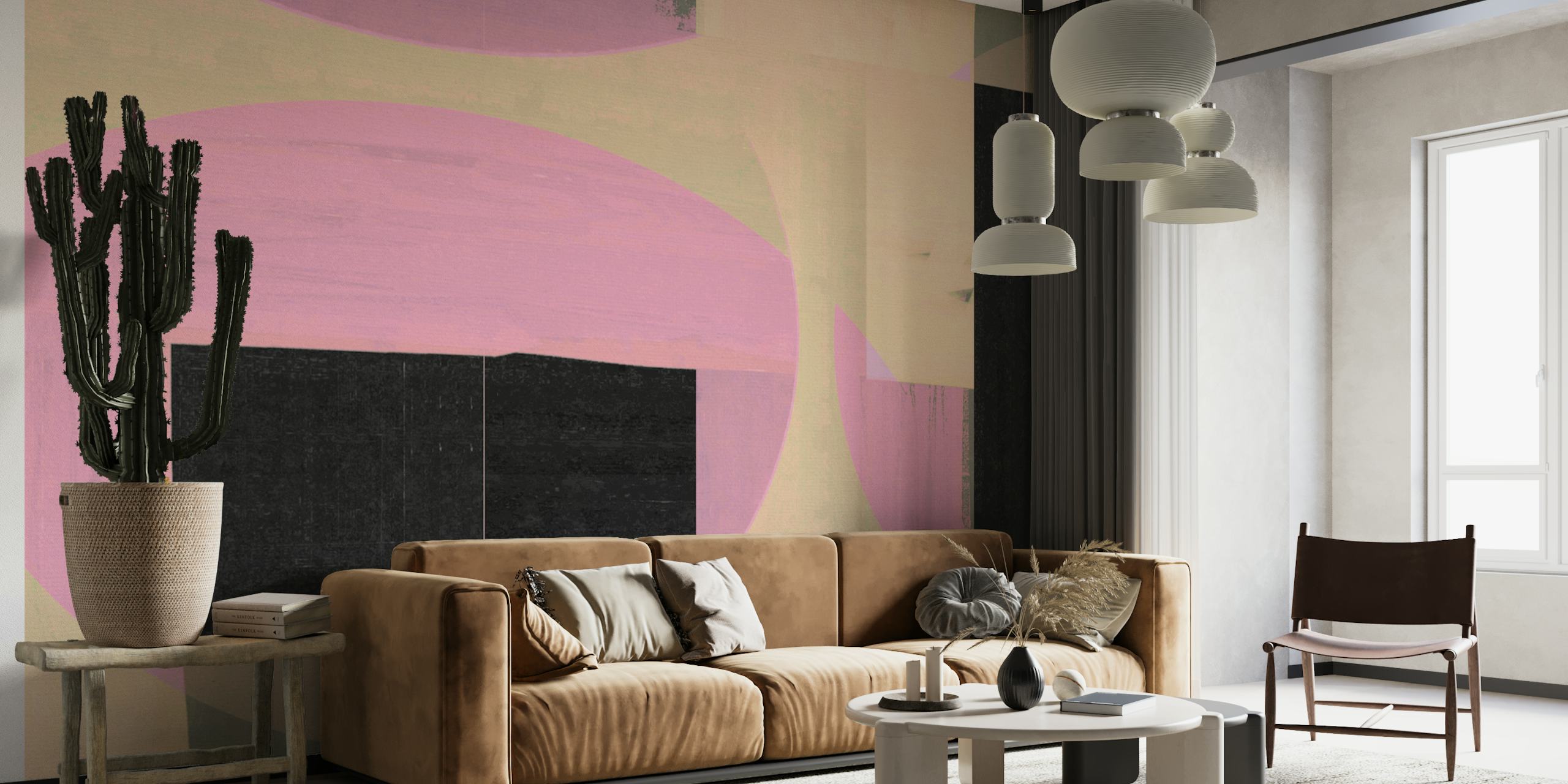 Projekt tapety Contemporary Geometry w pomieszczeniu
