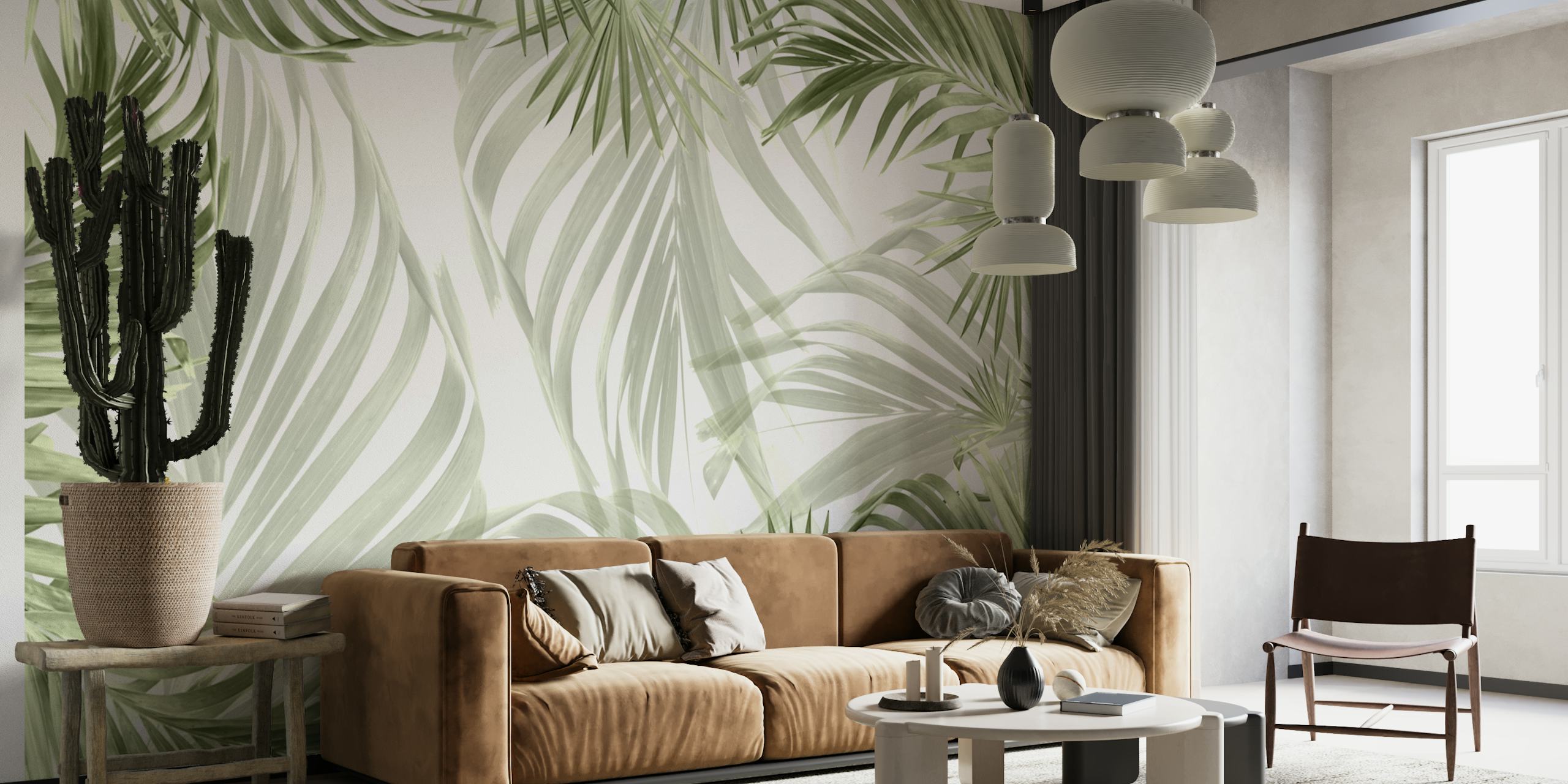 Green Palm Bliss 1 tapet i et rum