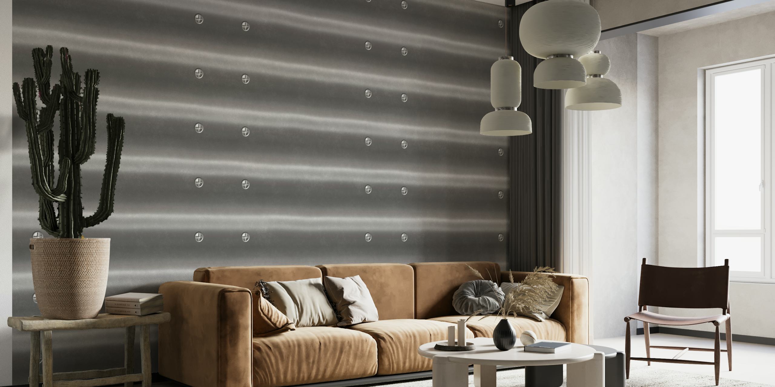 Ταπετσαρία Corrugated Metal σε ένα δωμάτιο