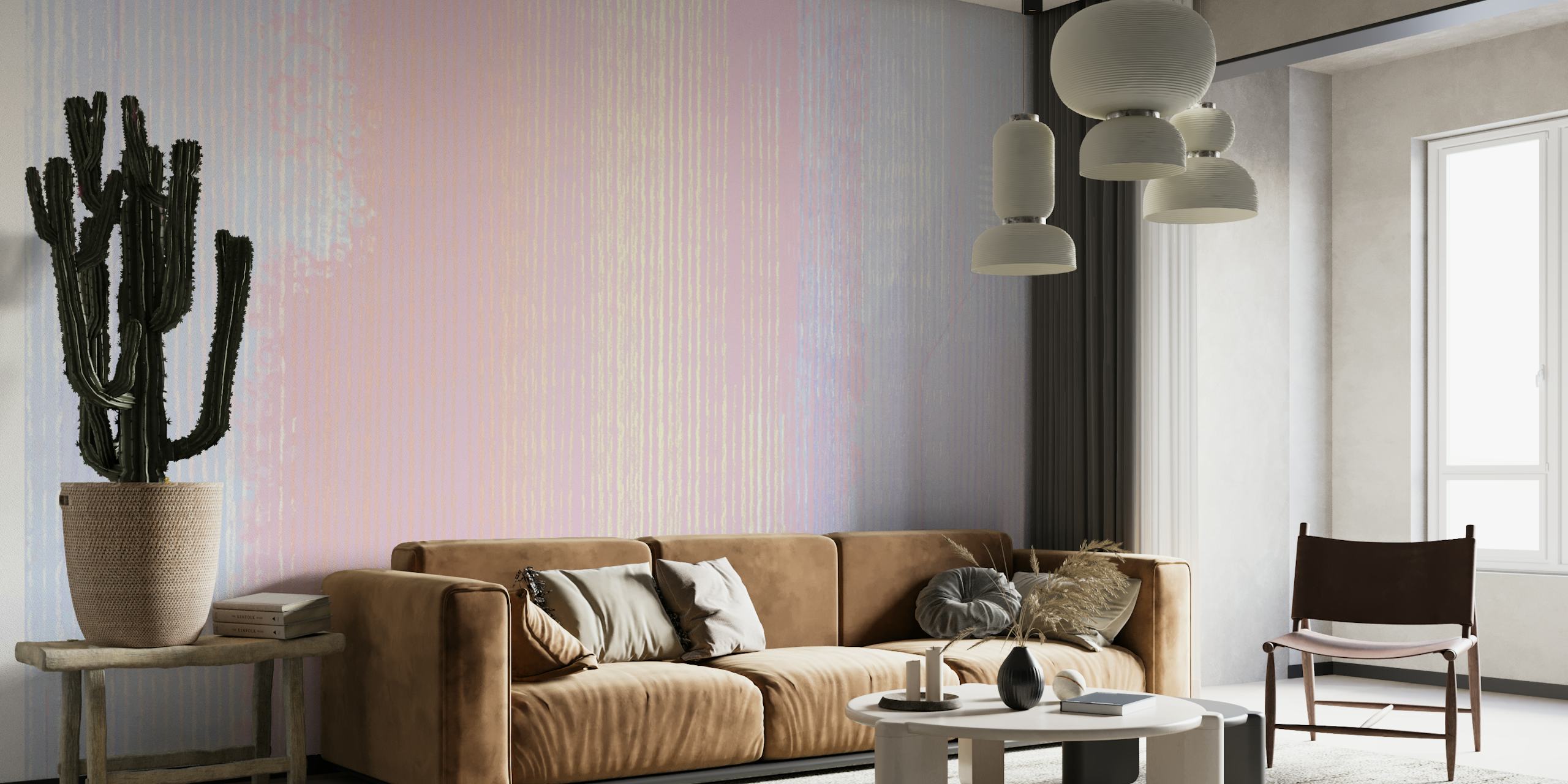 Pastel Canvas Bliss wallpaper in a room