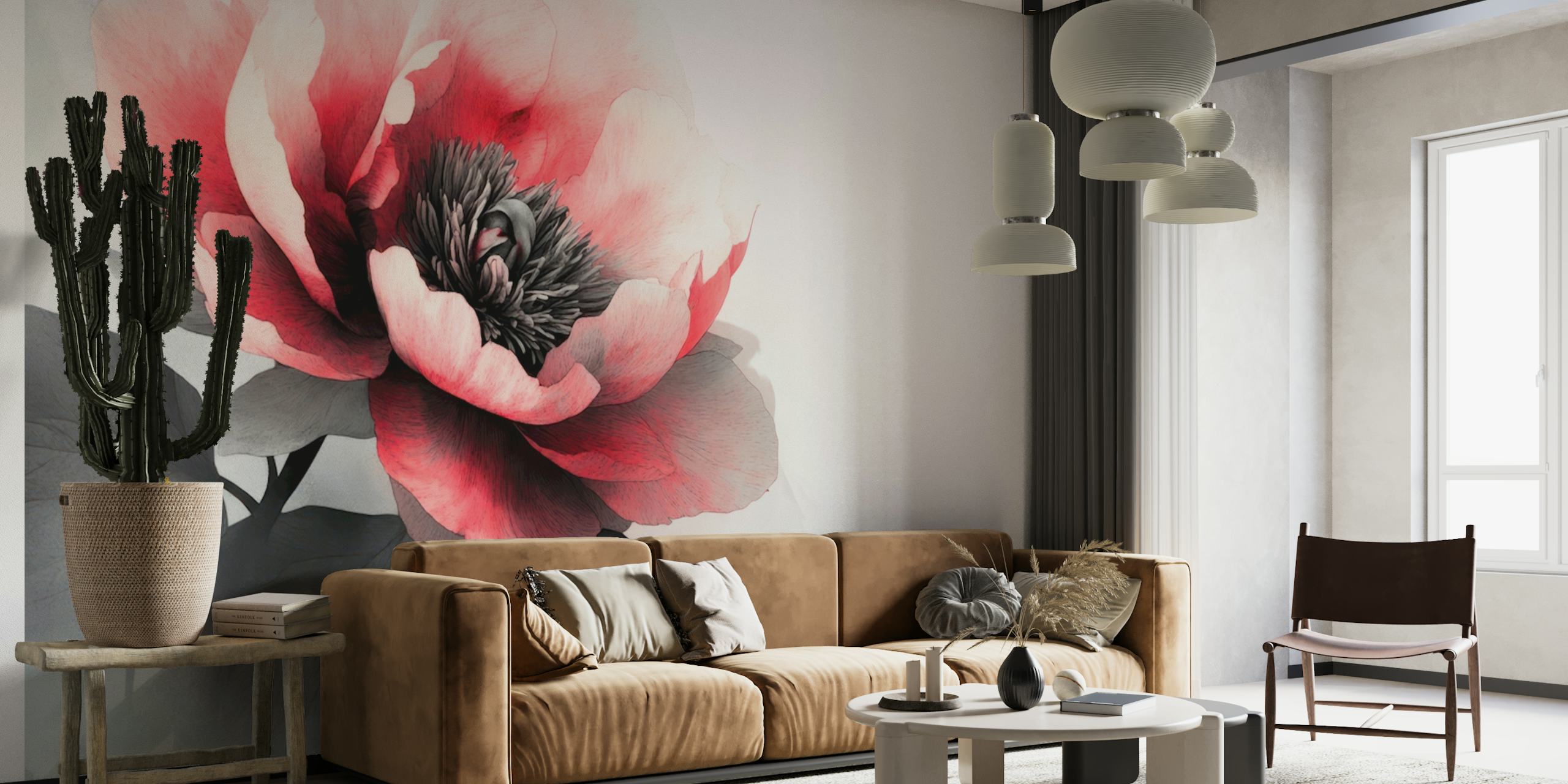 Design de papier peint Elegant Peony Enchantment